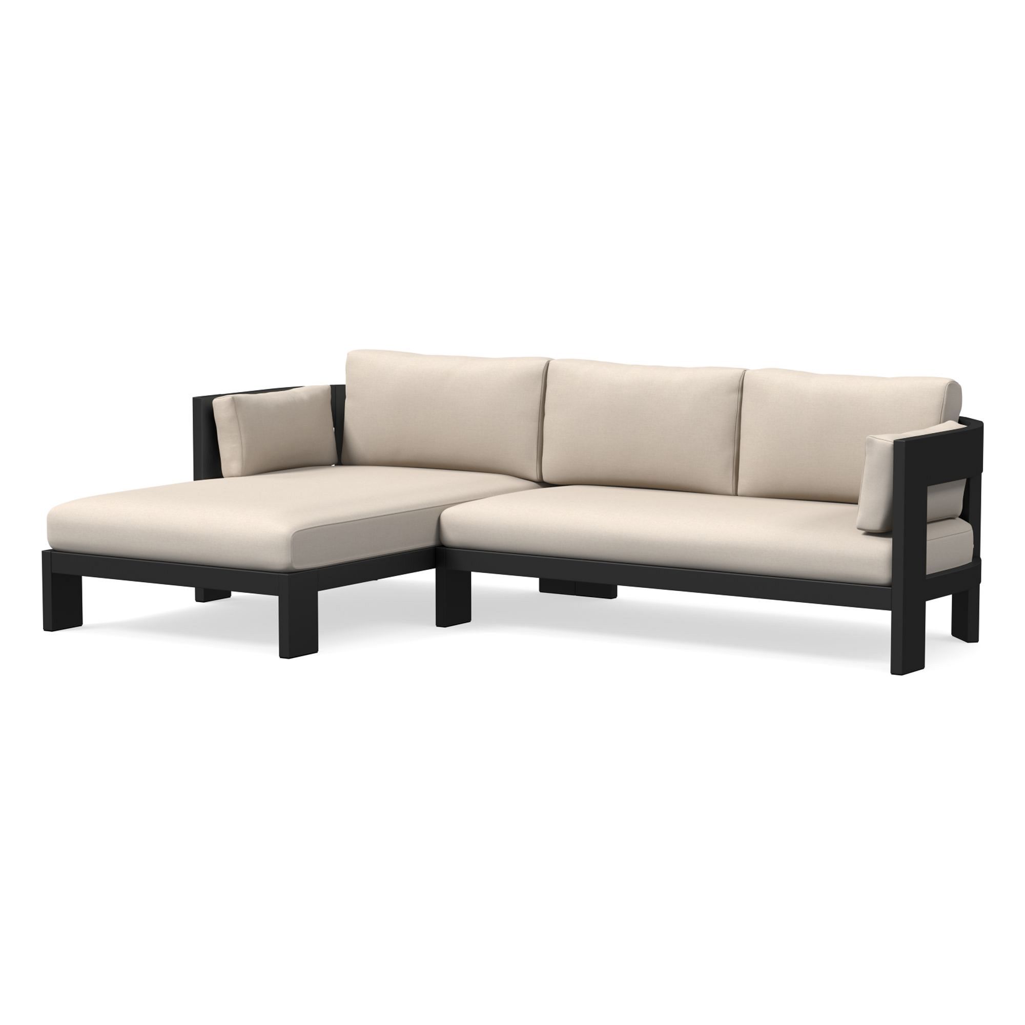 Caldera Aluminum Outdoor -Piece Chaise Sectional Cushion Covers | West Elm