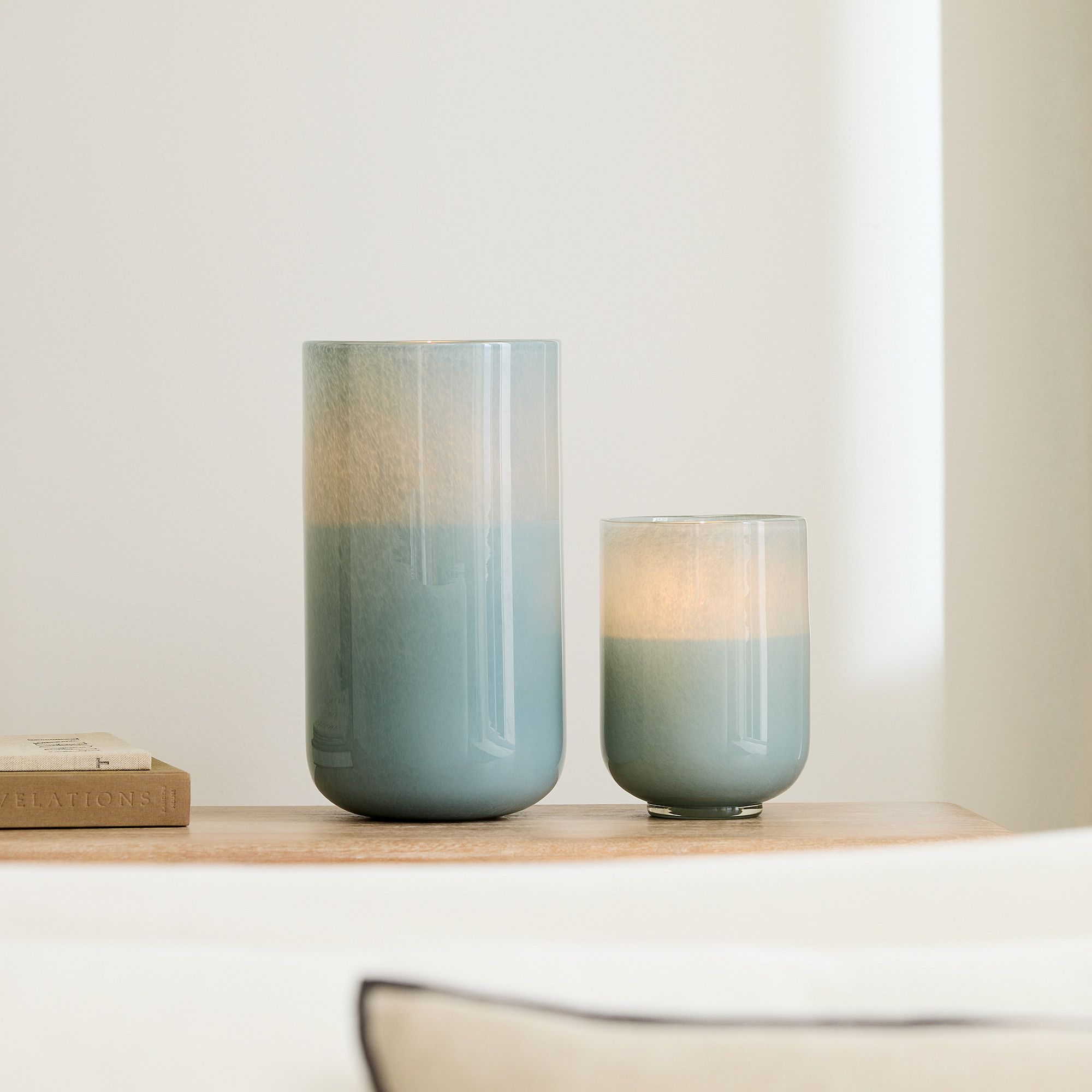 Mari Glass Hurricanes - Sage | West Elm