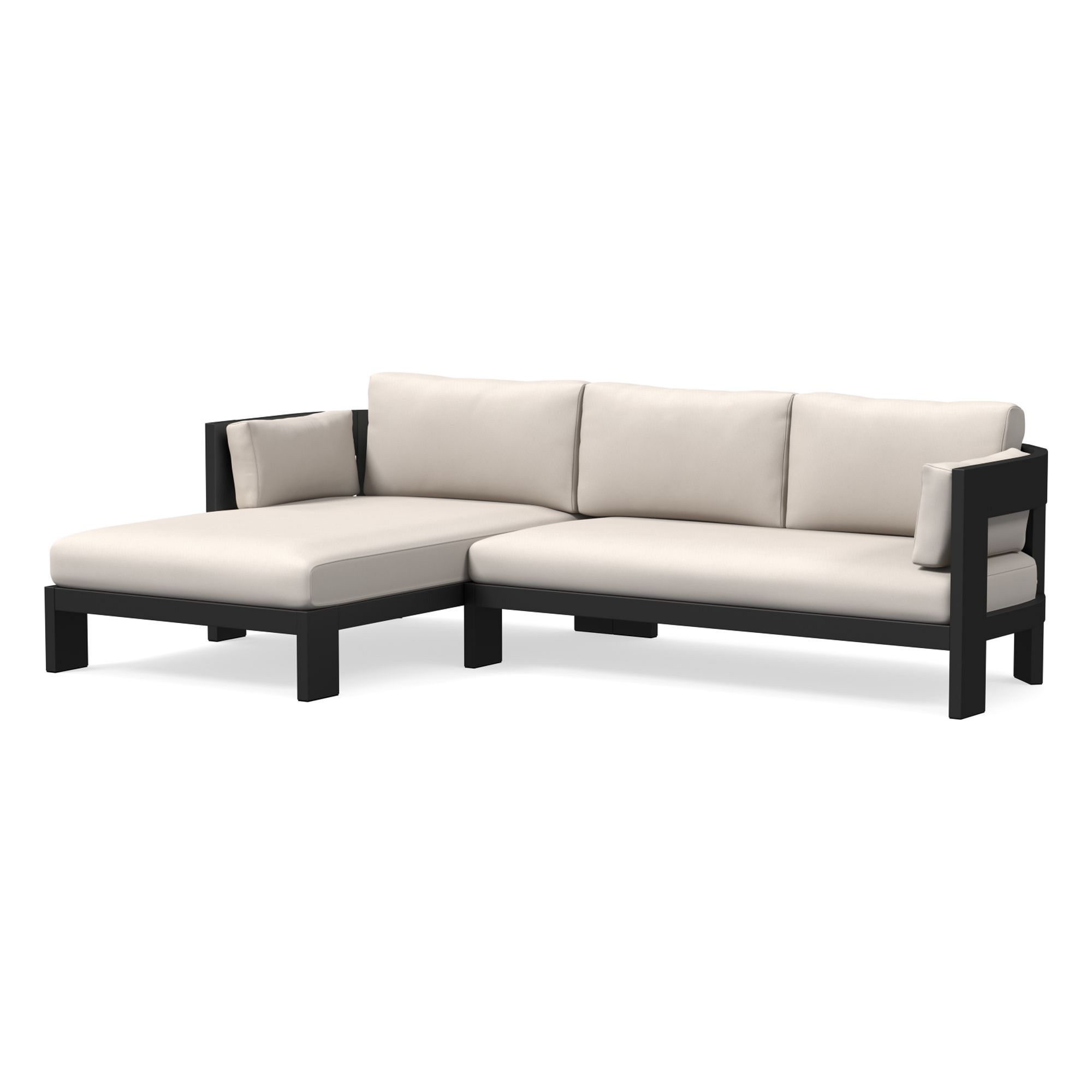 Caldera Aluminum Outdoor -Piece Chaise Sectional Cushion Covers | West Elm