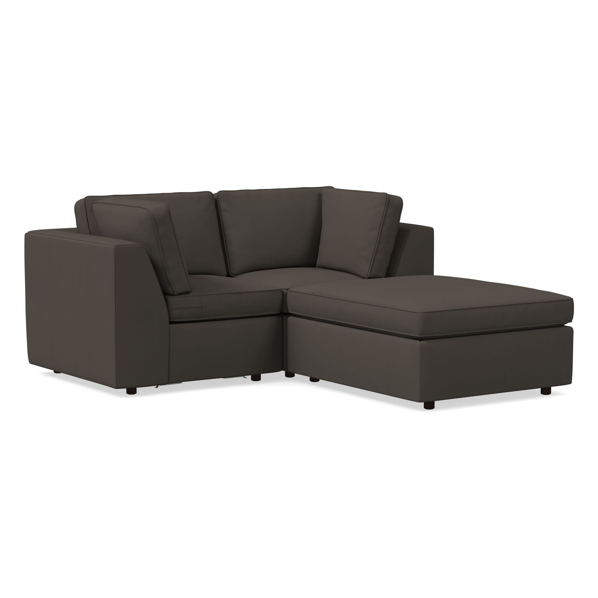 Harris 3-Piece Small Ottoman Sectional (70"–78") | West Elm