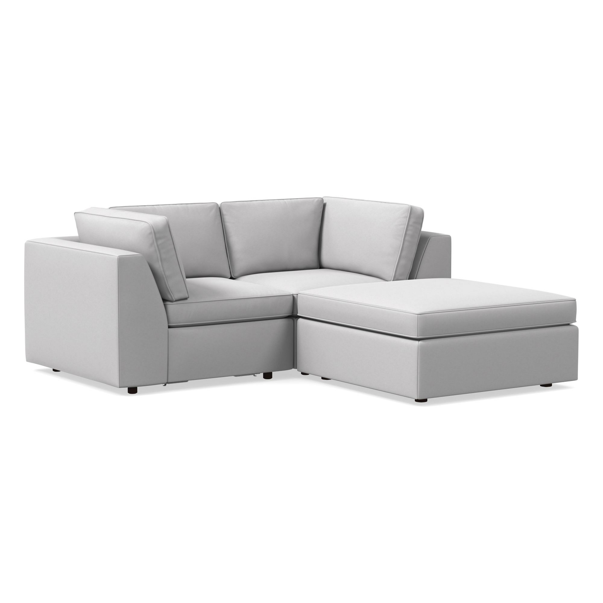 Harris 3-Piece Small Ottoman Sectional (70"–78") | West Elm