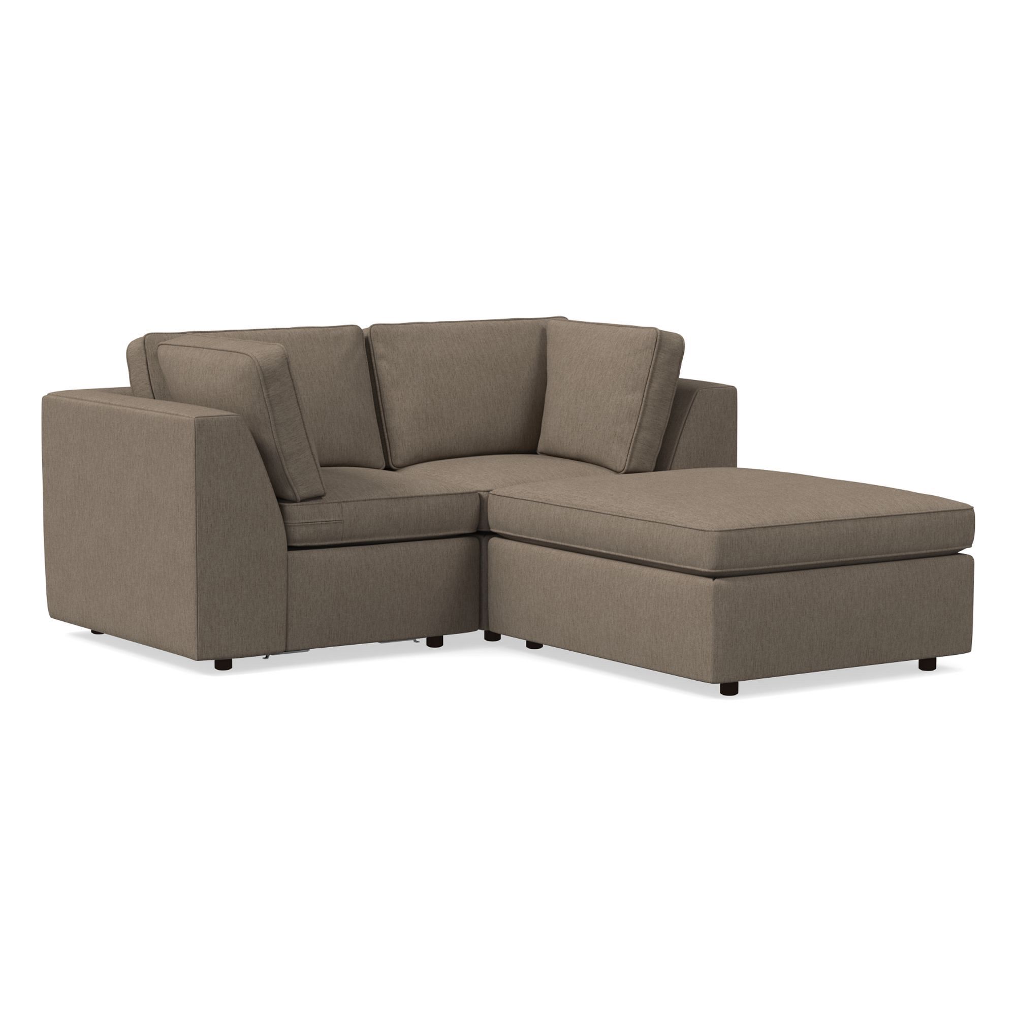 Harris 3-Piece Small Ottoman Sectional (70"–78") | West Elm