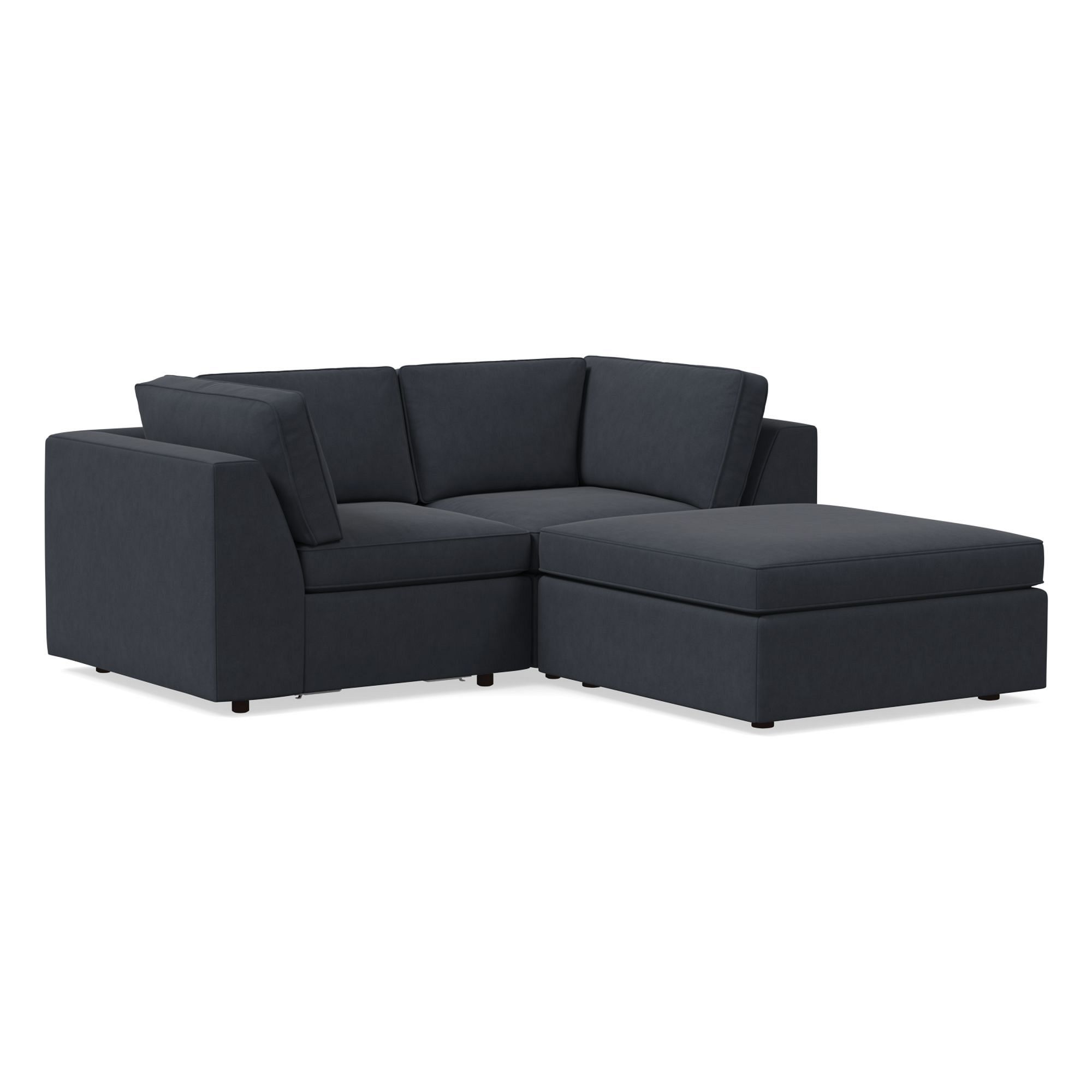 Harris 3-Piece Small Ottoman Sectional (70"–78") | West Elm