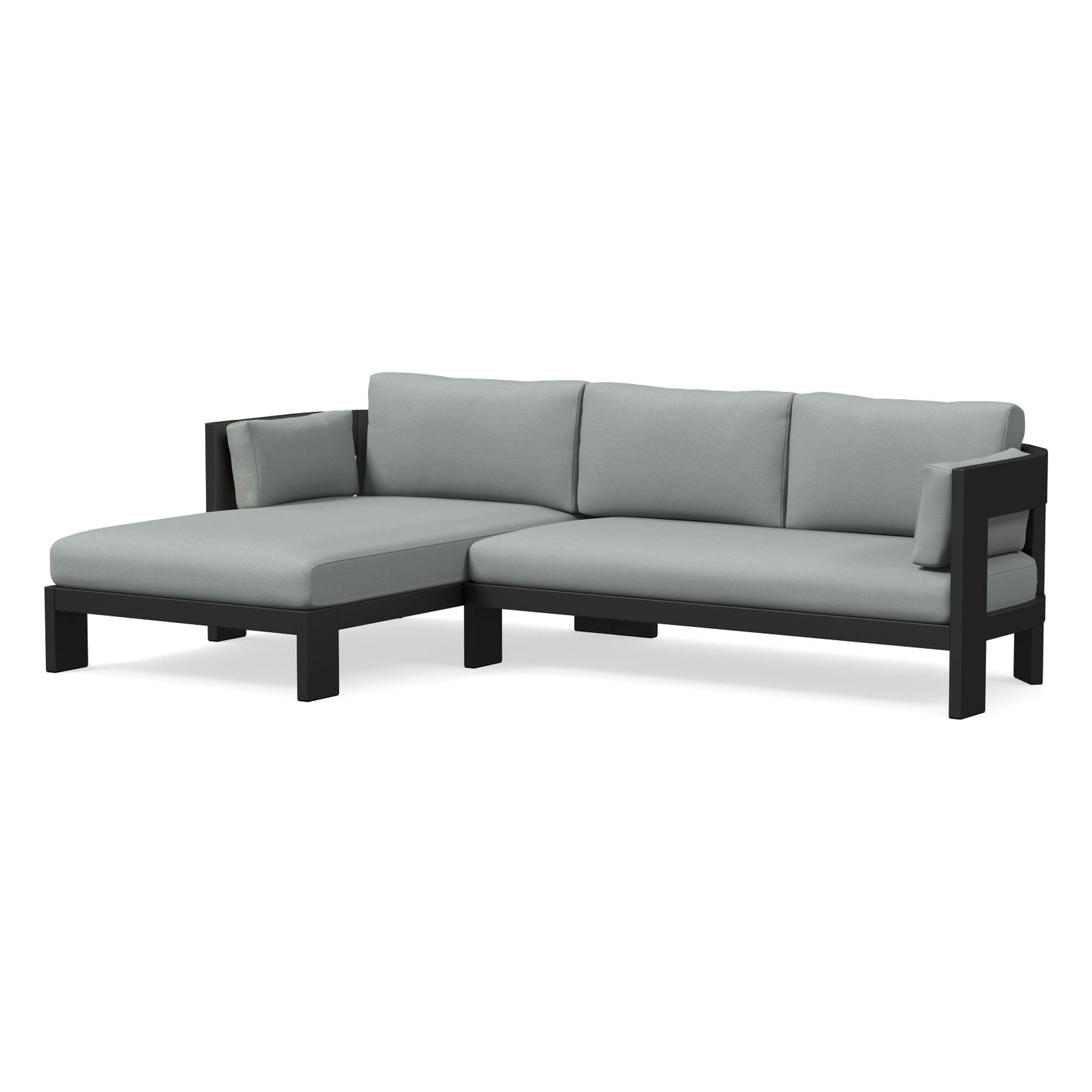 Caldera Aluminum Outdoor -Piece Chaise Sectional Cushion Covers | West Elm