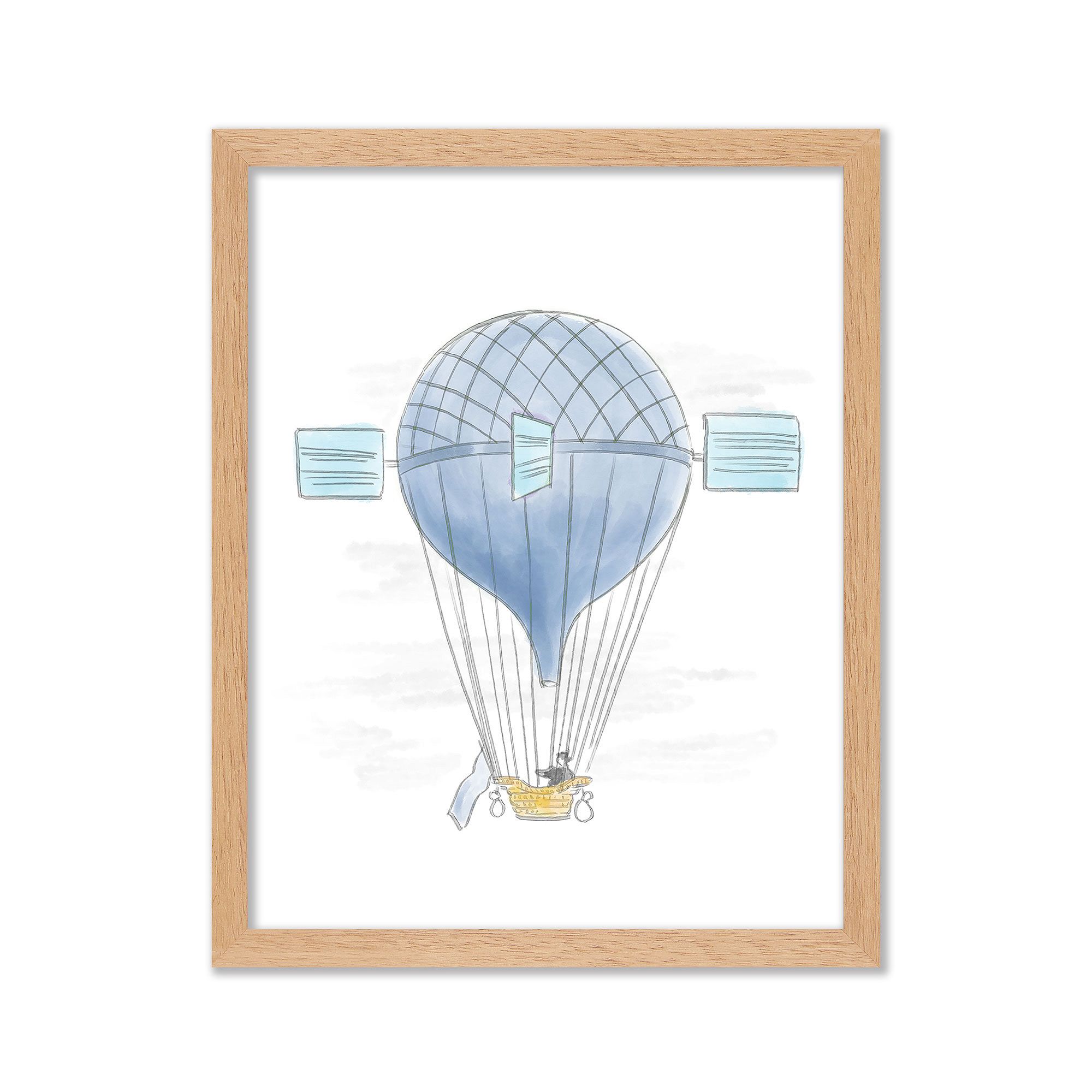 Joseph Altuzarra Hot Air Balloon Watercolor Wall Art | West Elm