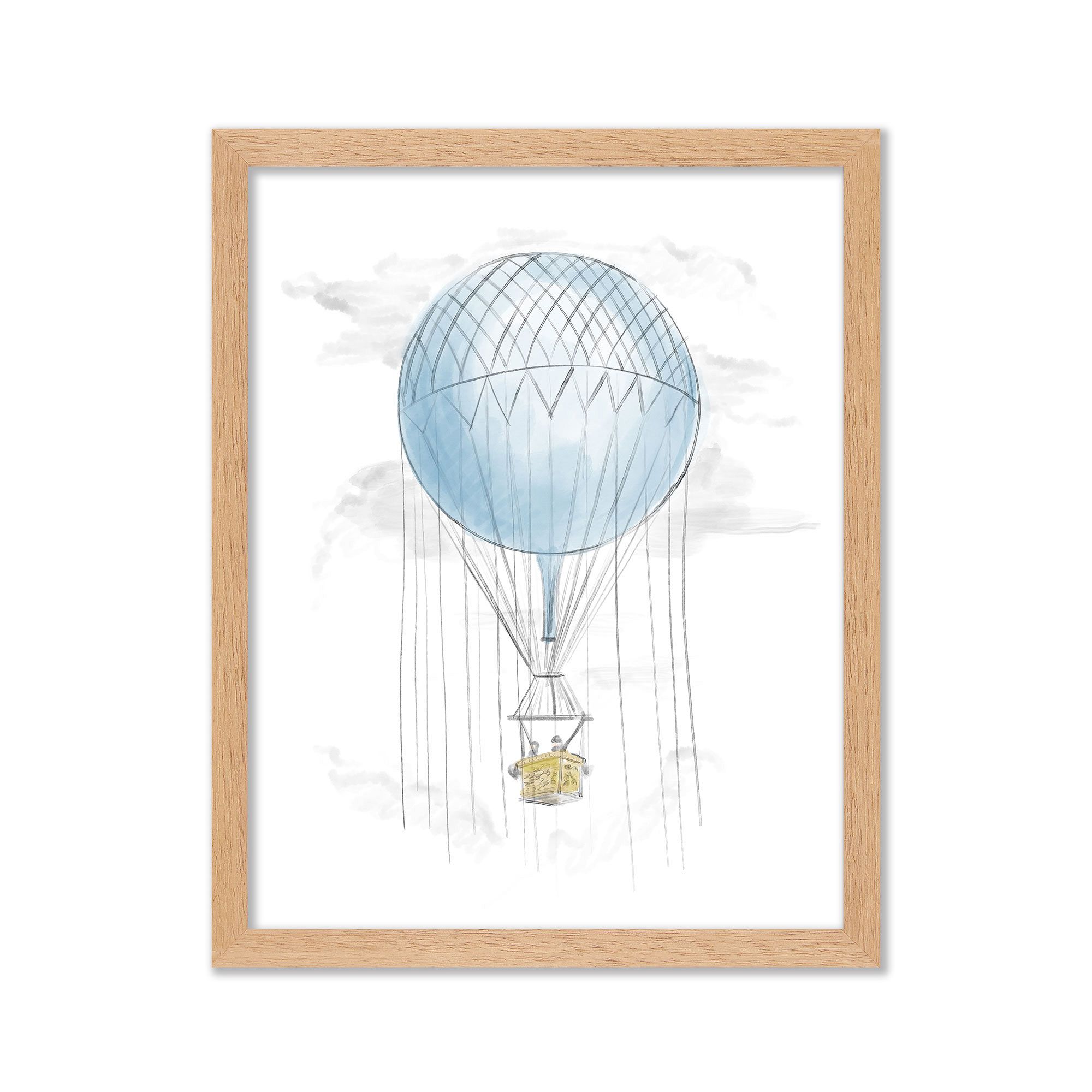 Joseph Altuzarra Hot Air Balloon Watercolor Wall Art | West Elm