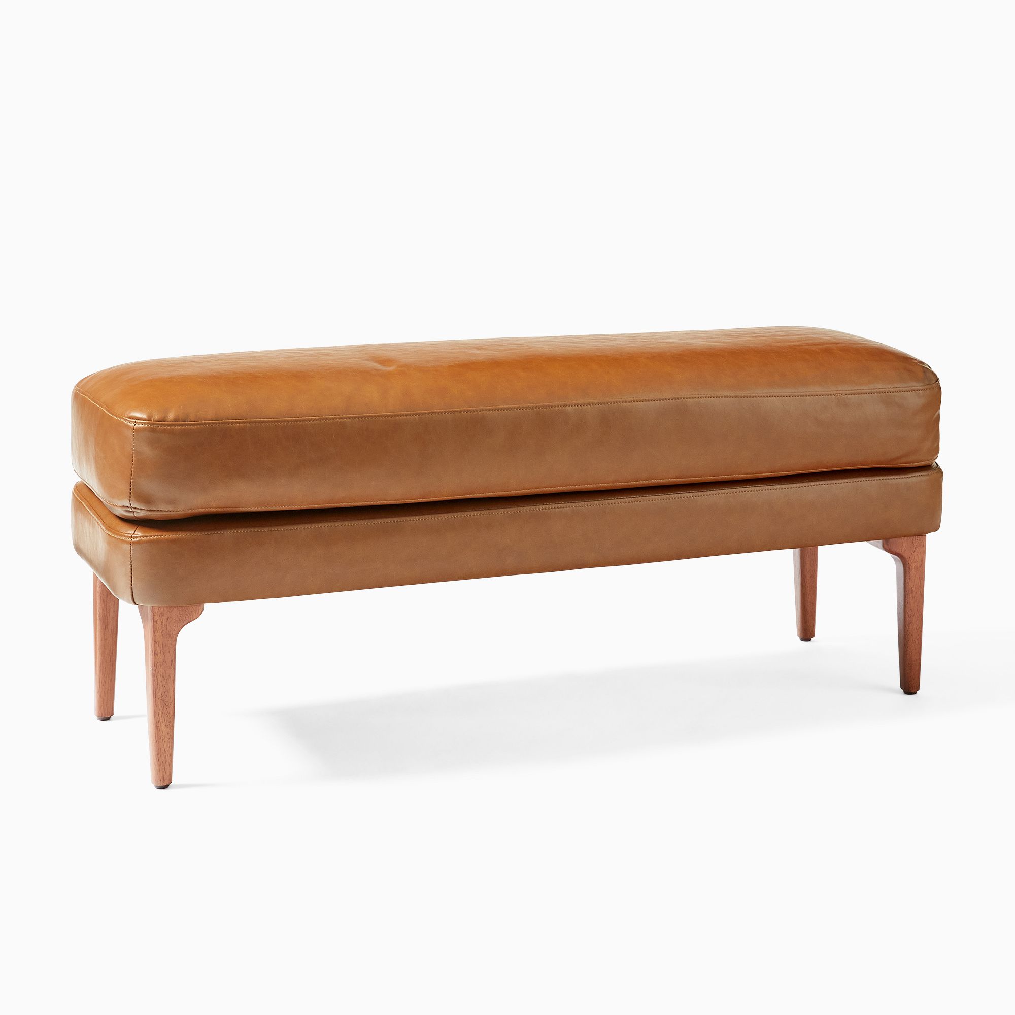 Auburn Leather Bench | West Elm