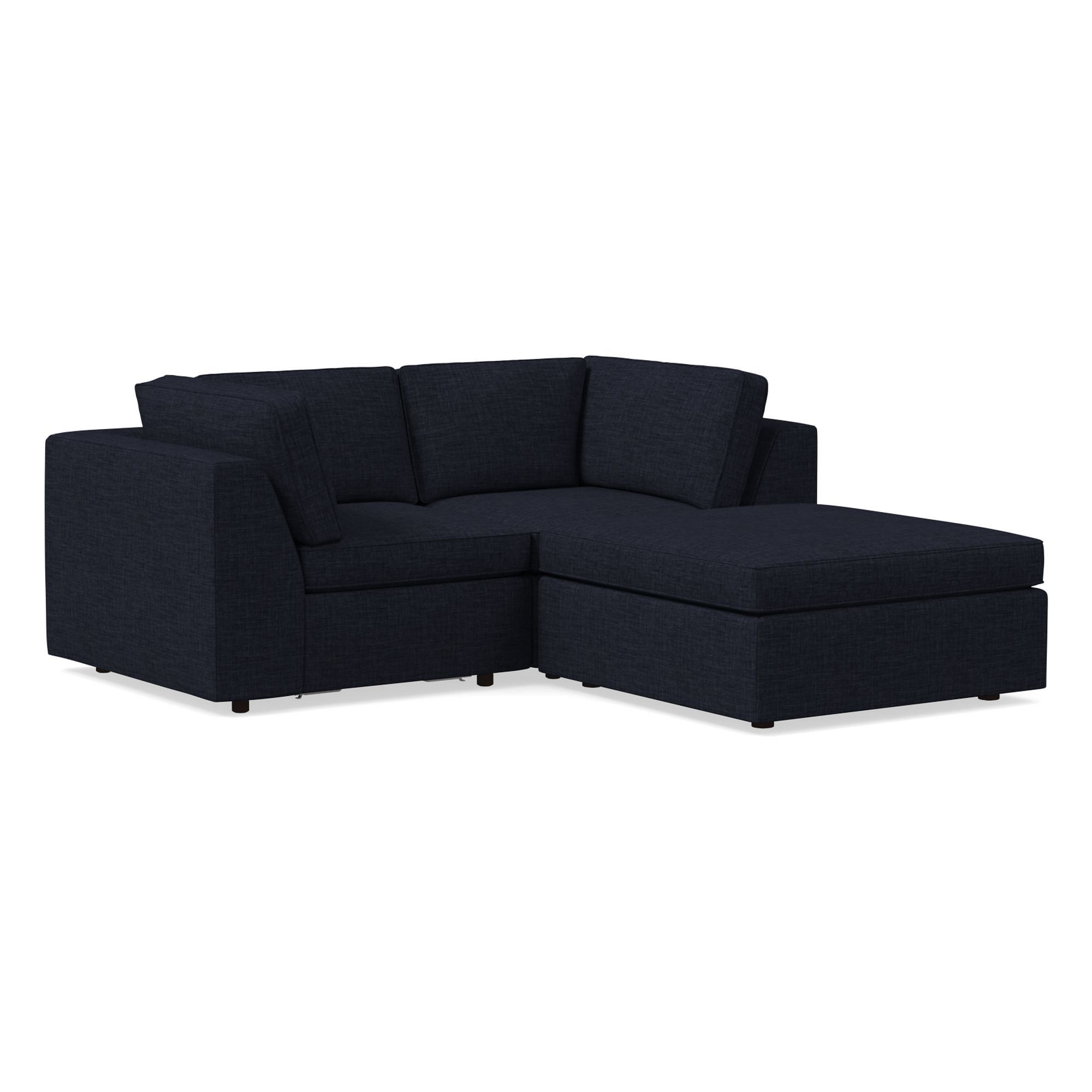 Harris 3-Piece Small Ottoman Sectional (70"–78") | West Elm