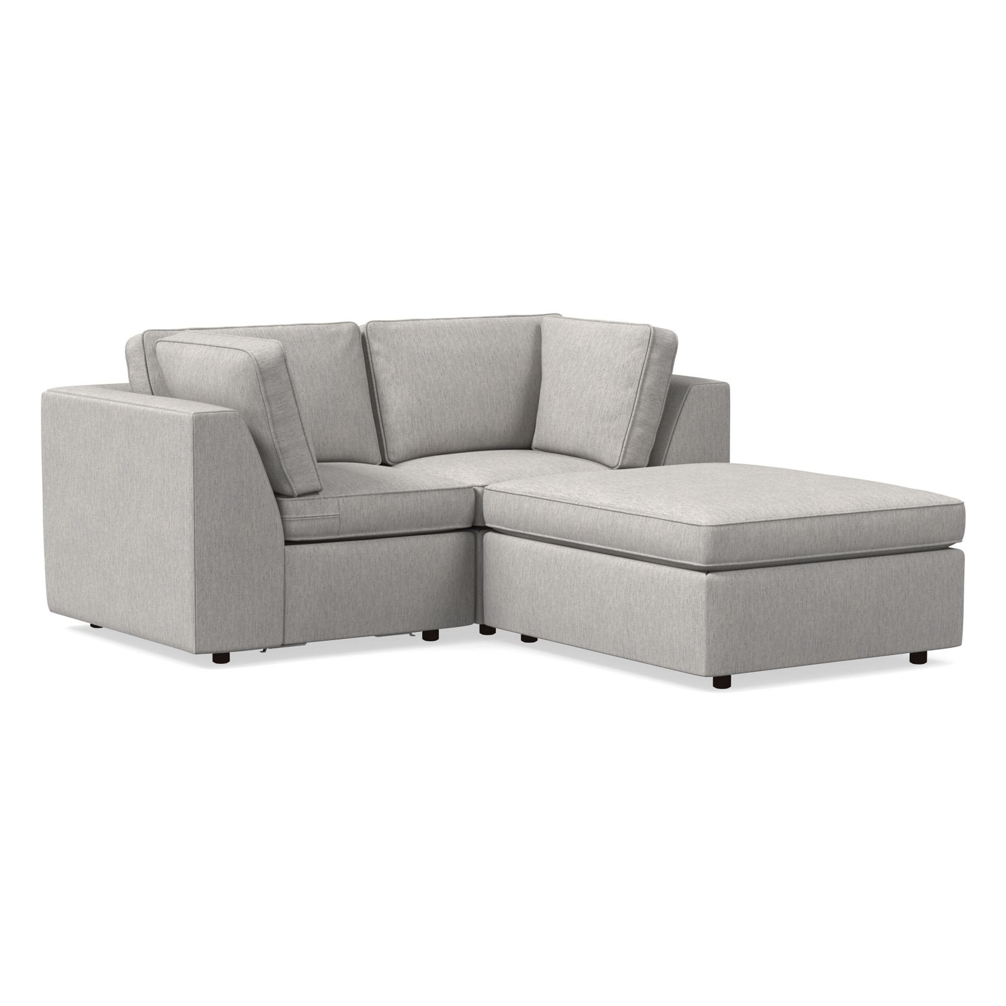 Harris 3-Piece Small Ottoman Sectional (70"–78") | West Elm