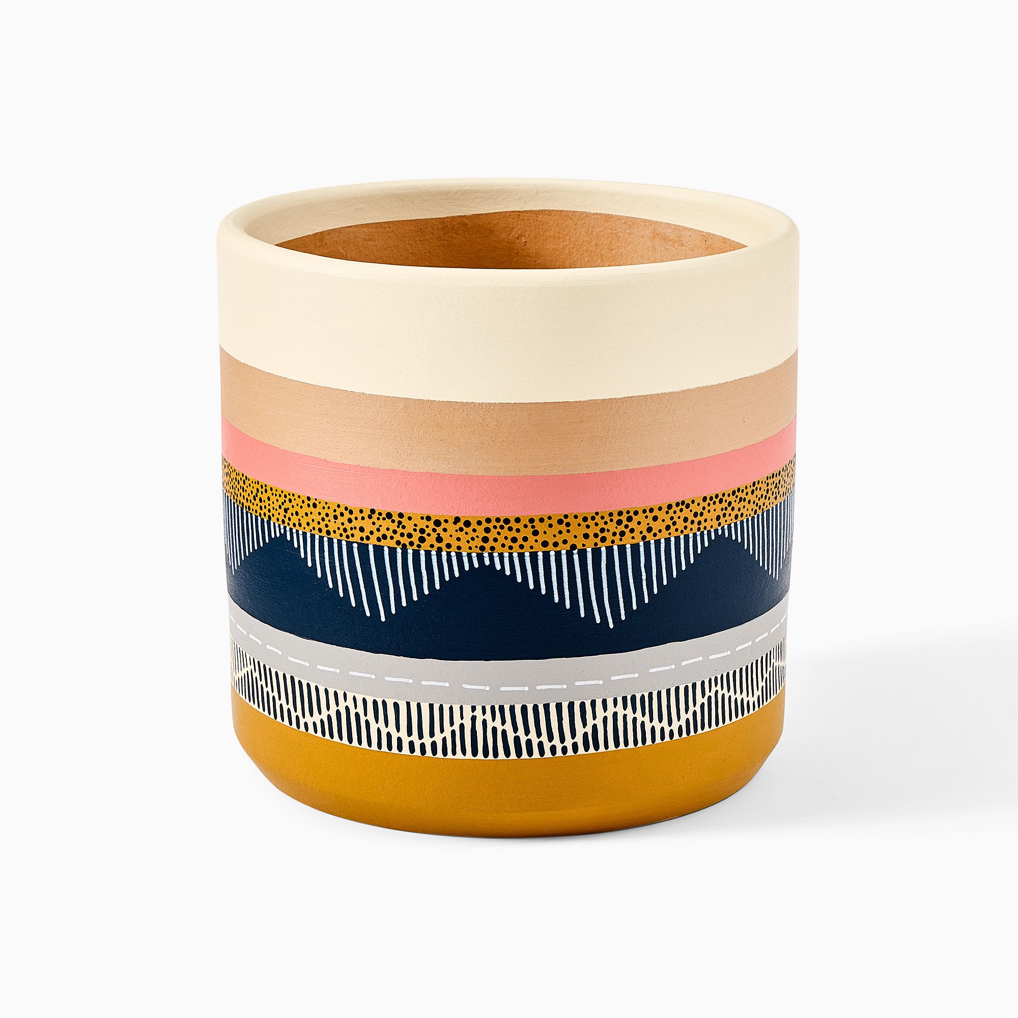 Ultralight Dreams Saselee Hand-Painted Textured Planter | West Elm