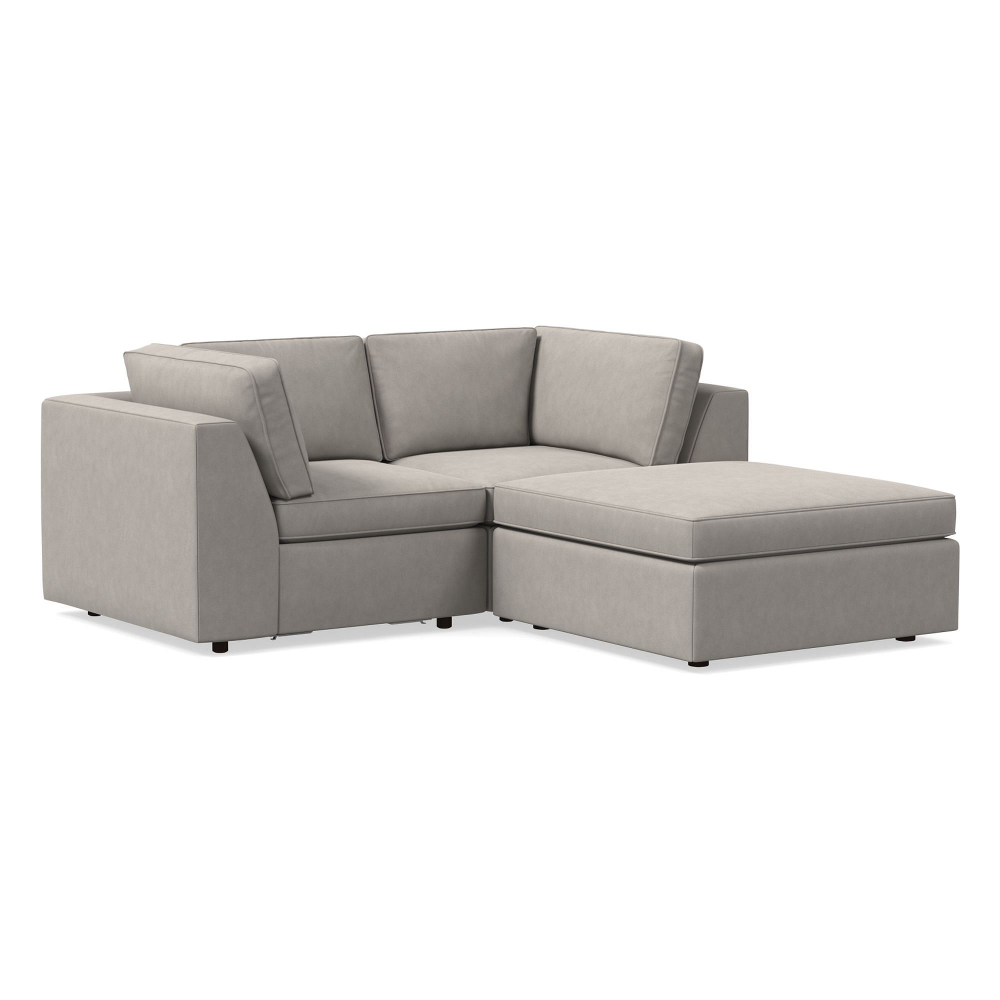 Harris 3-Piece Small Ottoman Sectional (70"–78") | West Elm