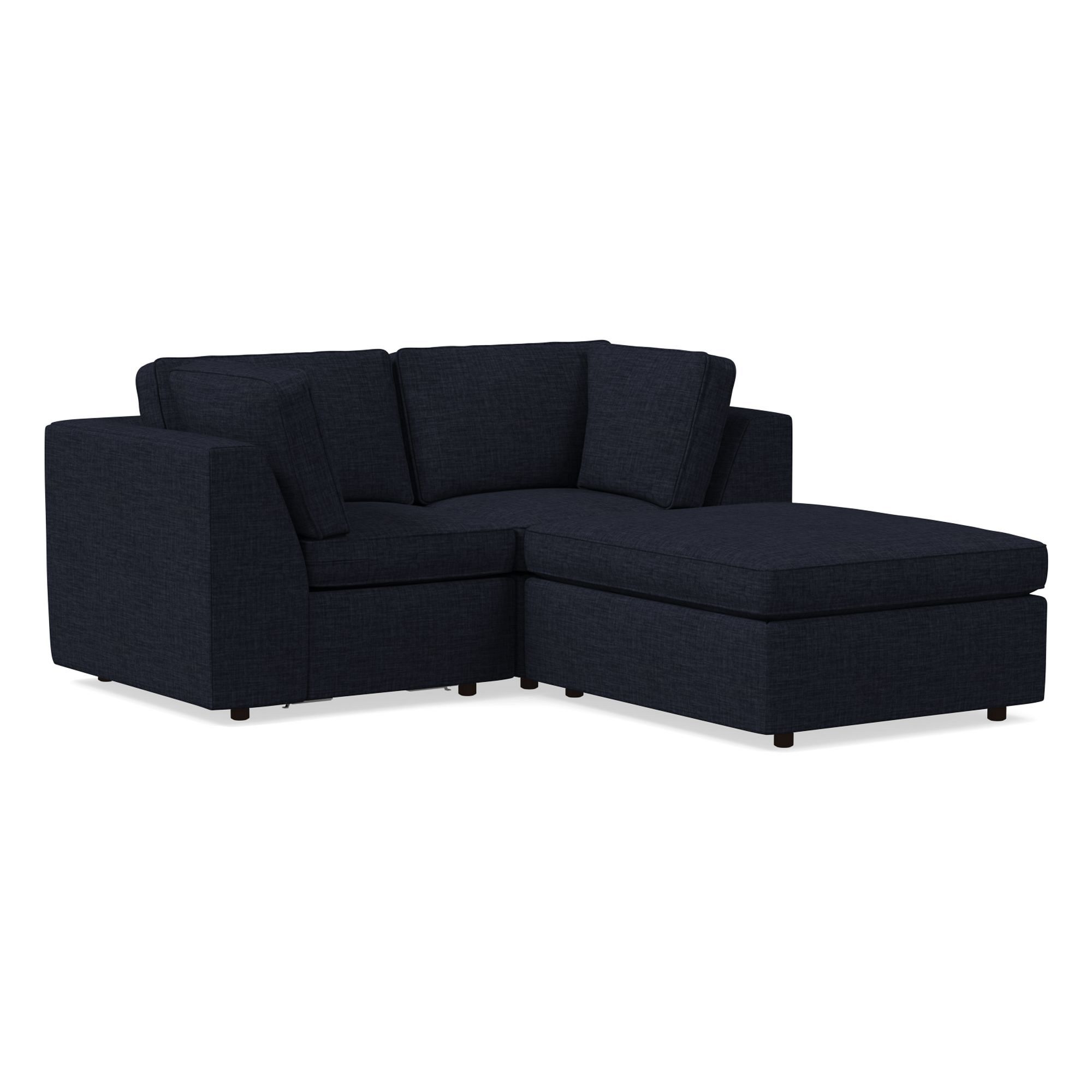 Harris 3-Piece Small Ottoman Sectional (70"–78") | West Elm