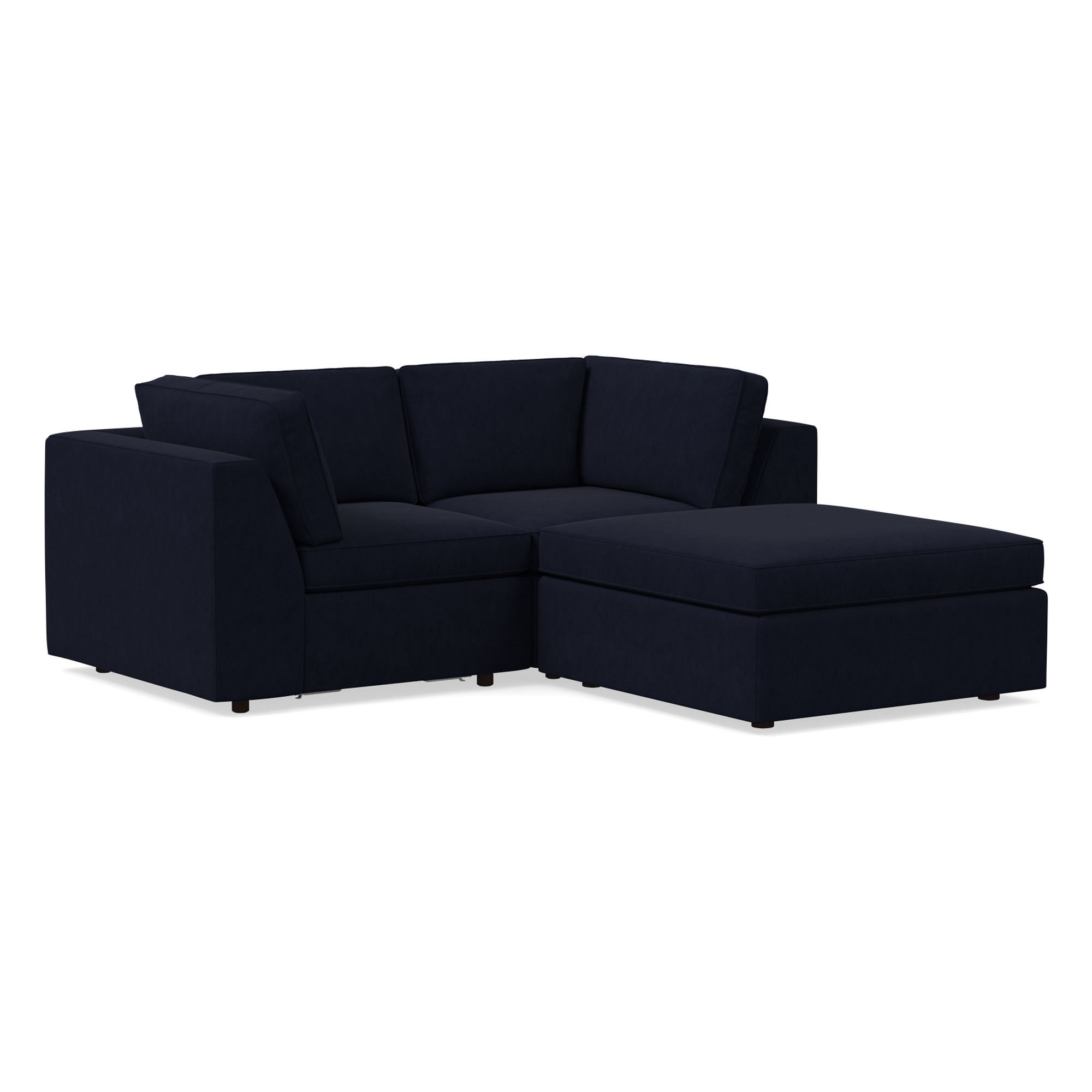 Harris 3-Piece Small Ottoman Sectional (70"–78") | West Elm