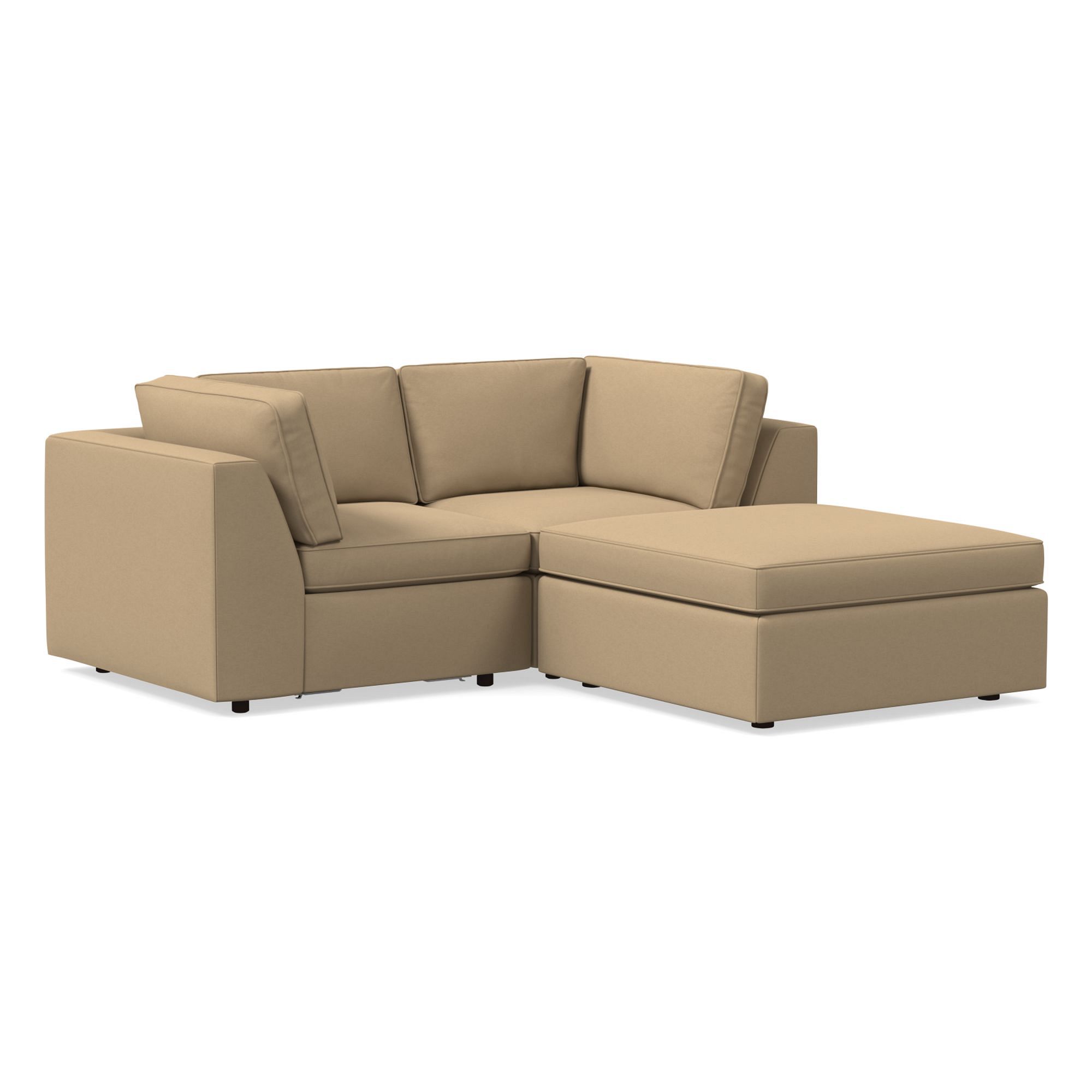 Harris 3-Piece Small Ottoman Sectional (70"–78") | West Elm