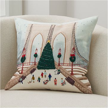 Embroidered fashion christmas pillow