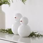 White Lacquer Snowman Figurines