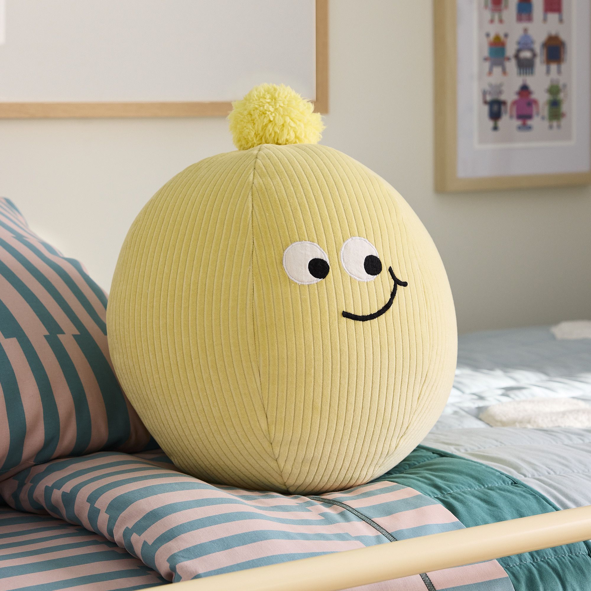 Eva Chen Smiling Face Pillow | West Elm