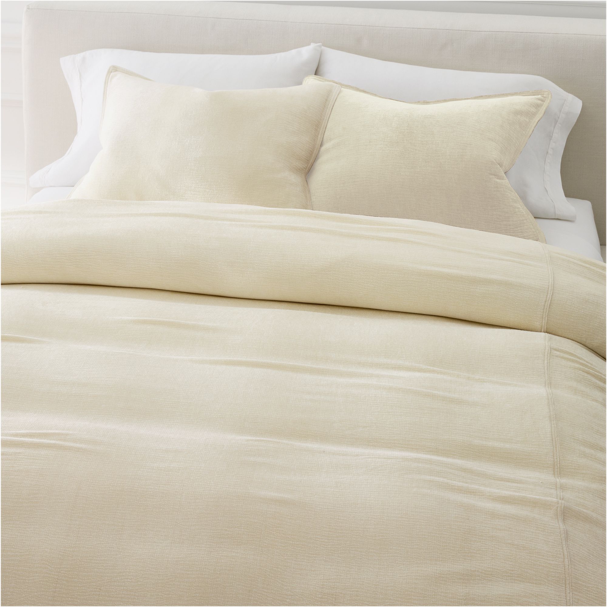 Striated Chenille Duvet Cover & Shams | West Elm