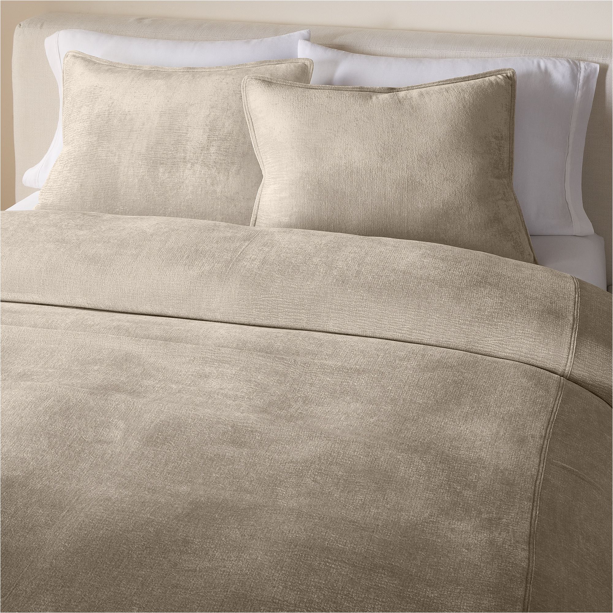 Striated Chenille Duvet Cover & Shams | West Elm