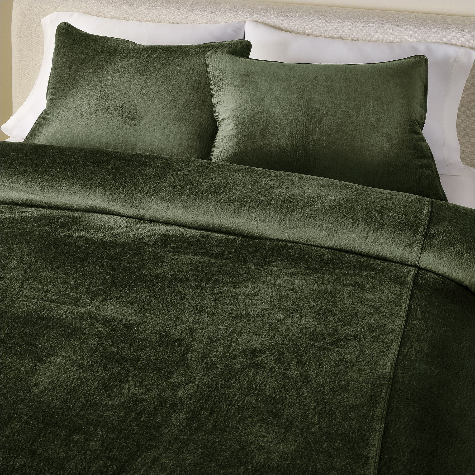 Hammered Velvet Duvet Cover & Shams | West Elm