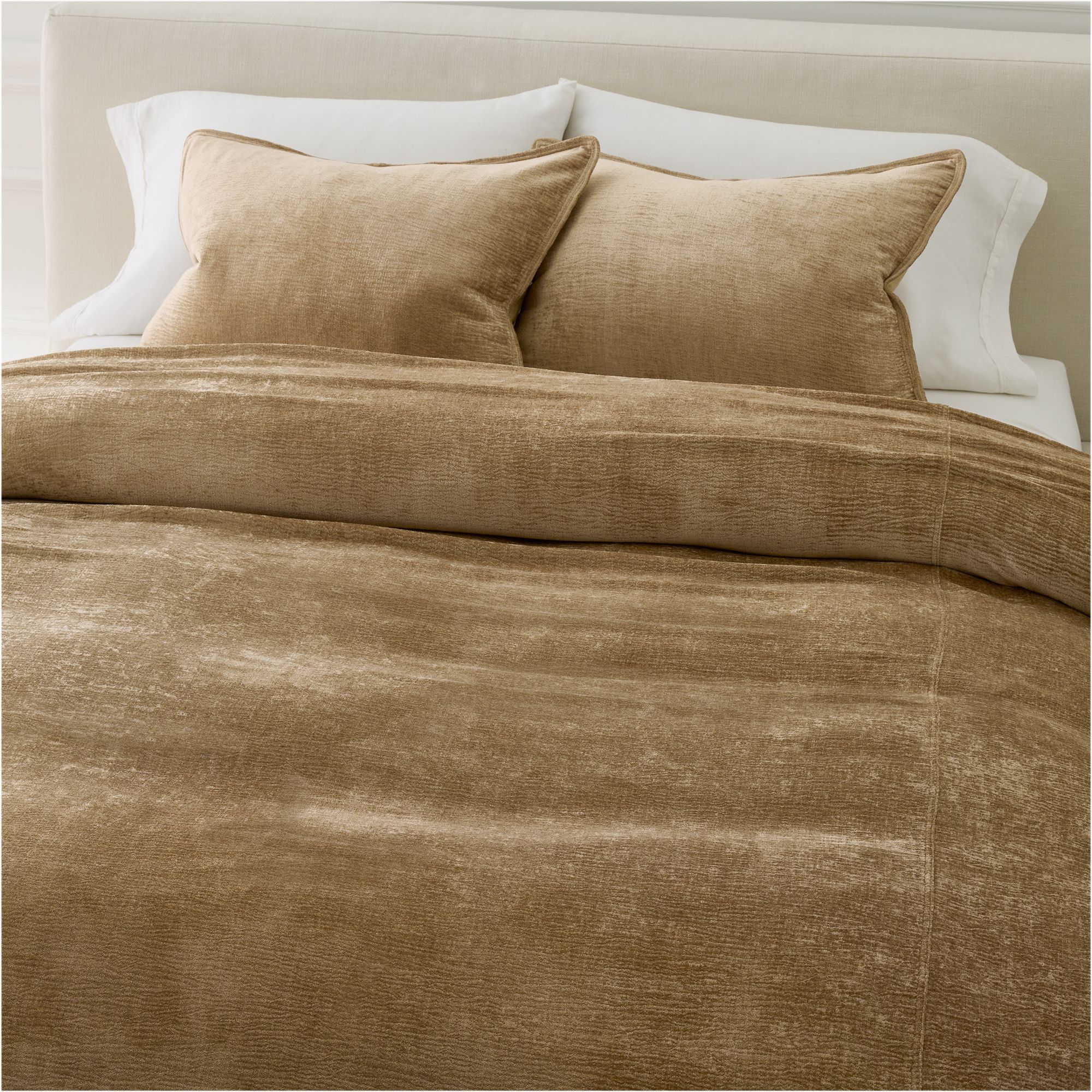 Striated Chenille Duvet Cover & Shams | West Elm