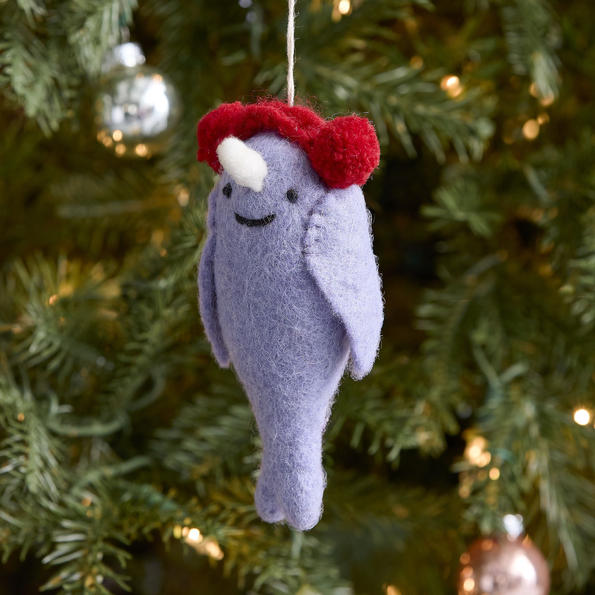 Felt Narwhal Ornament | West Elm