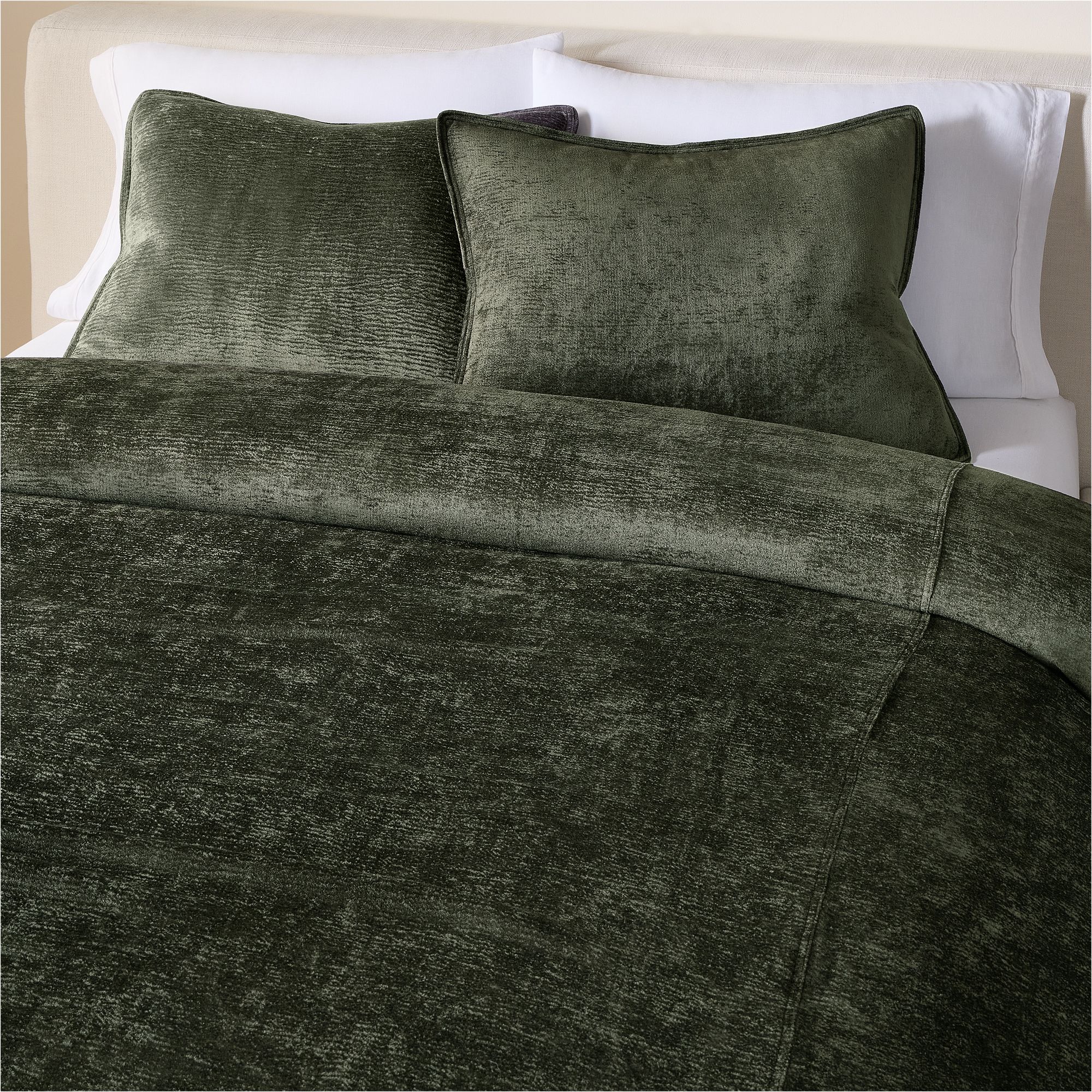 Striated Chenille Duvet Cover & Shams | West Elm