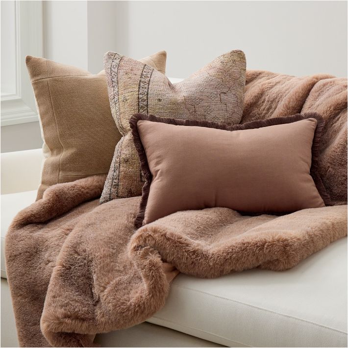 West elm fur blanket sale