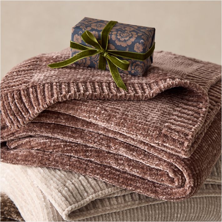 West elm chenille blanket sale