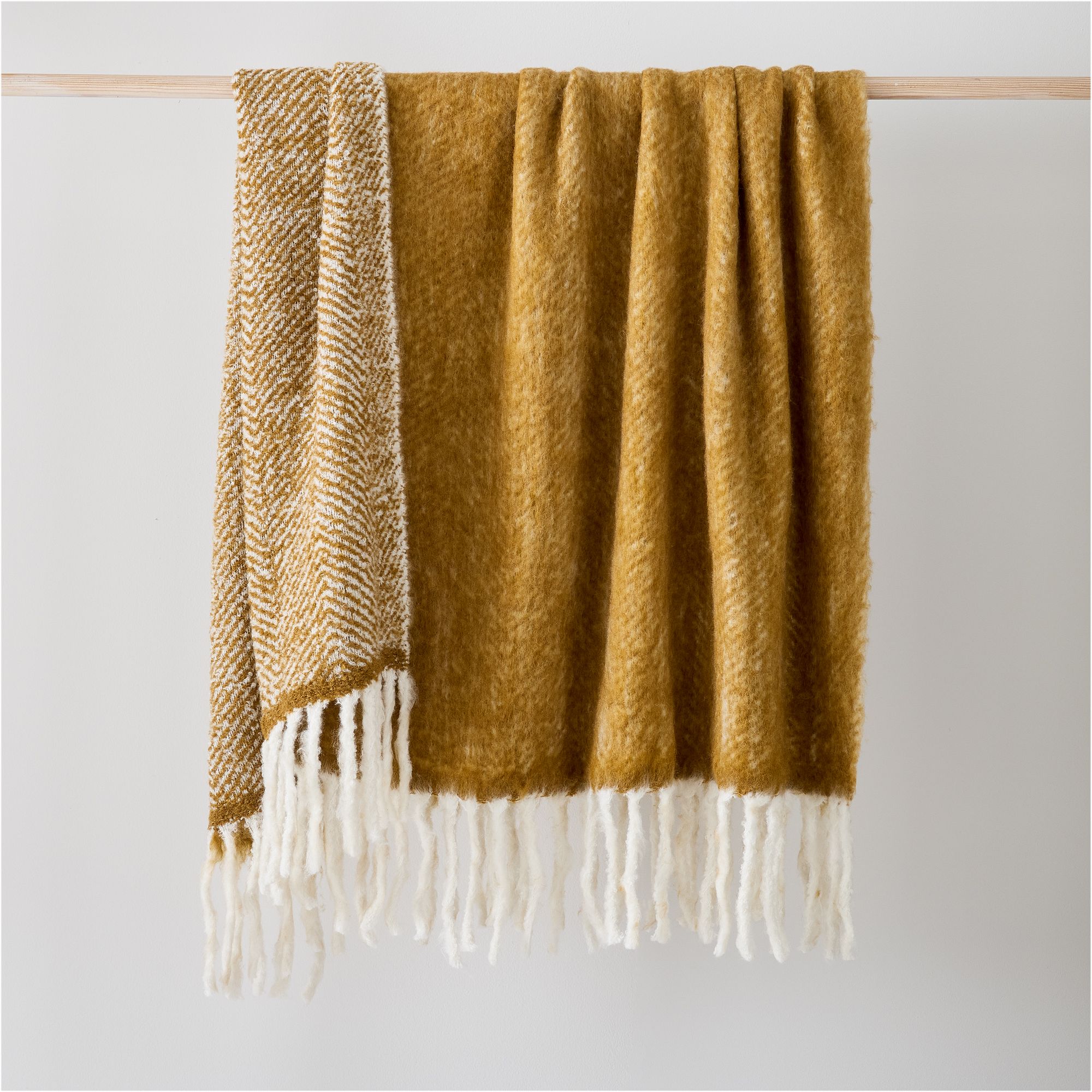 Brushed Herringbone Throw | West Elm