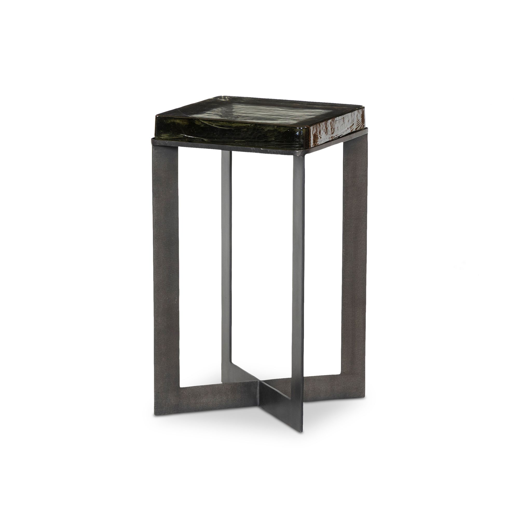 Zelaina Cast Glass Side Table (12.5") | West Elm