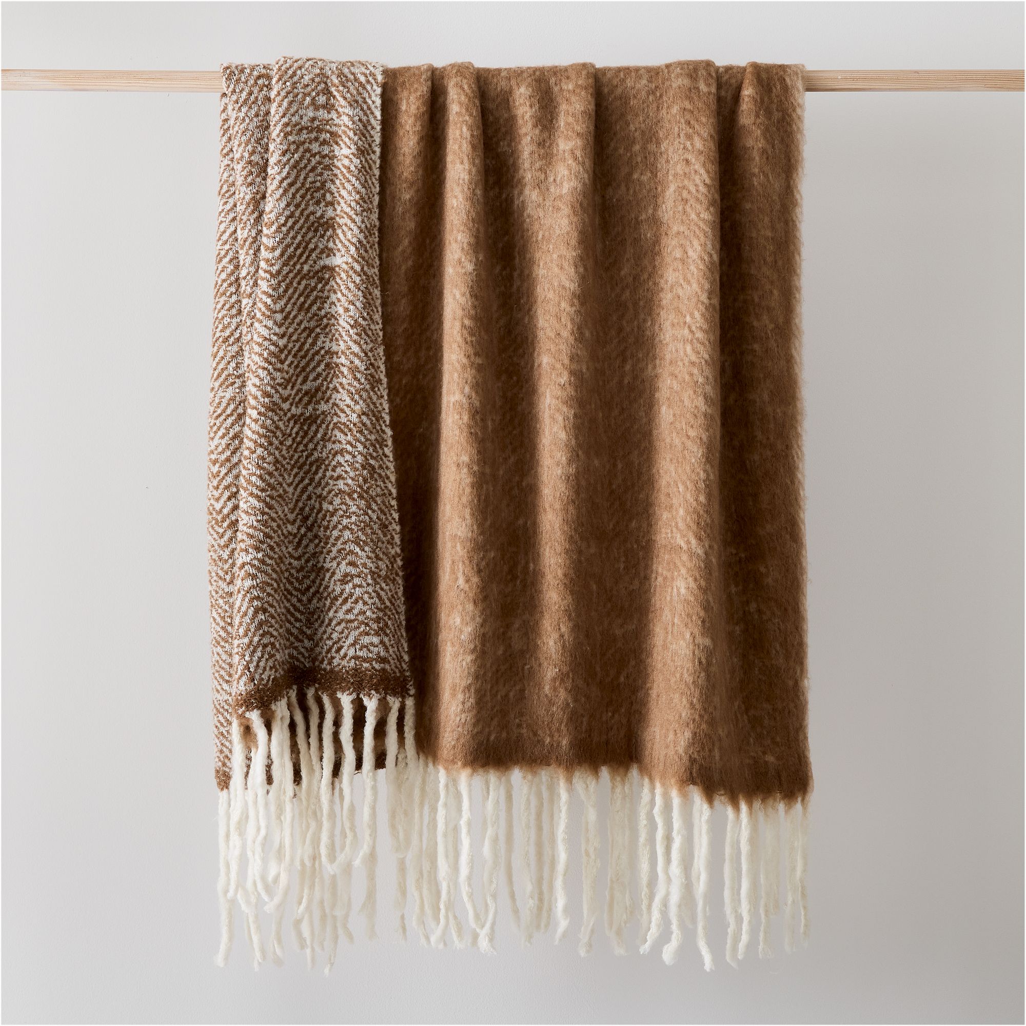 Brushed Herringbone Throw | West Elm