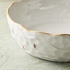 Holiday Skiers Stoneware Serve Bowl