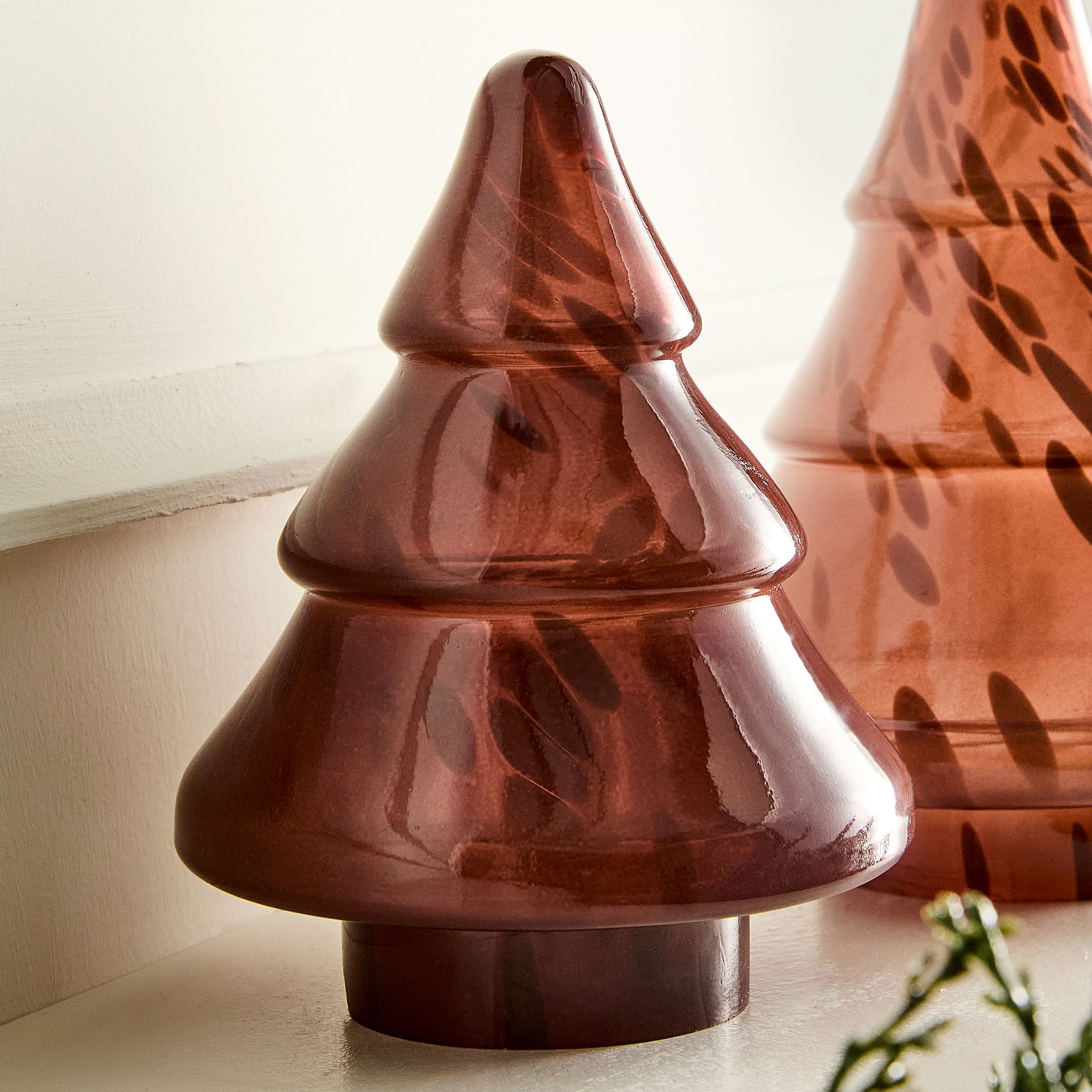 Tonal Glass Tabletop Trees | West Elm