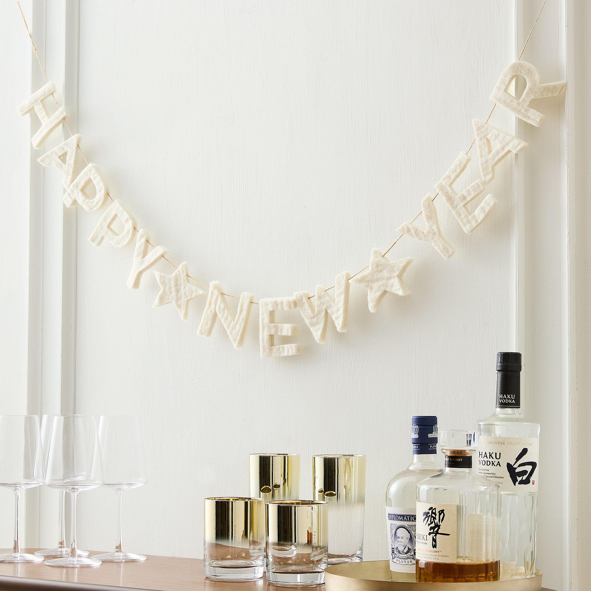 Felt New Year's Cheers Garland | West Elm