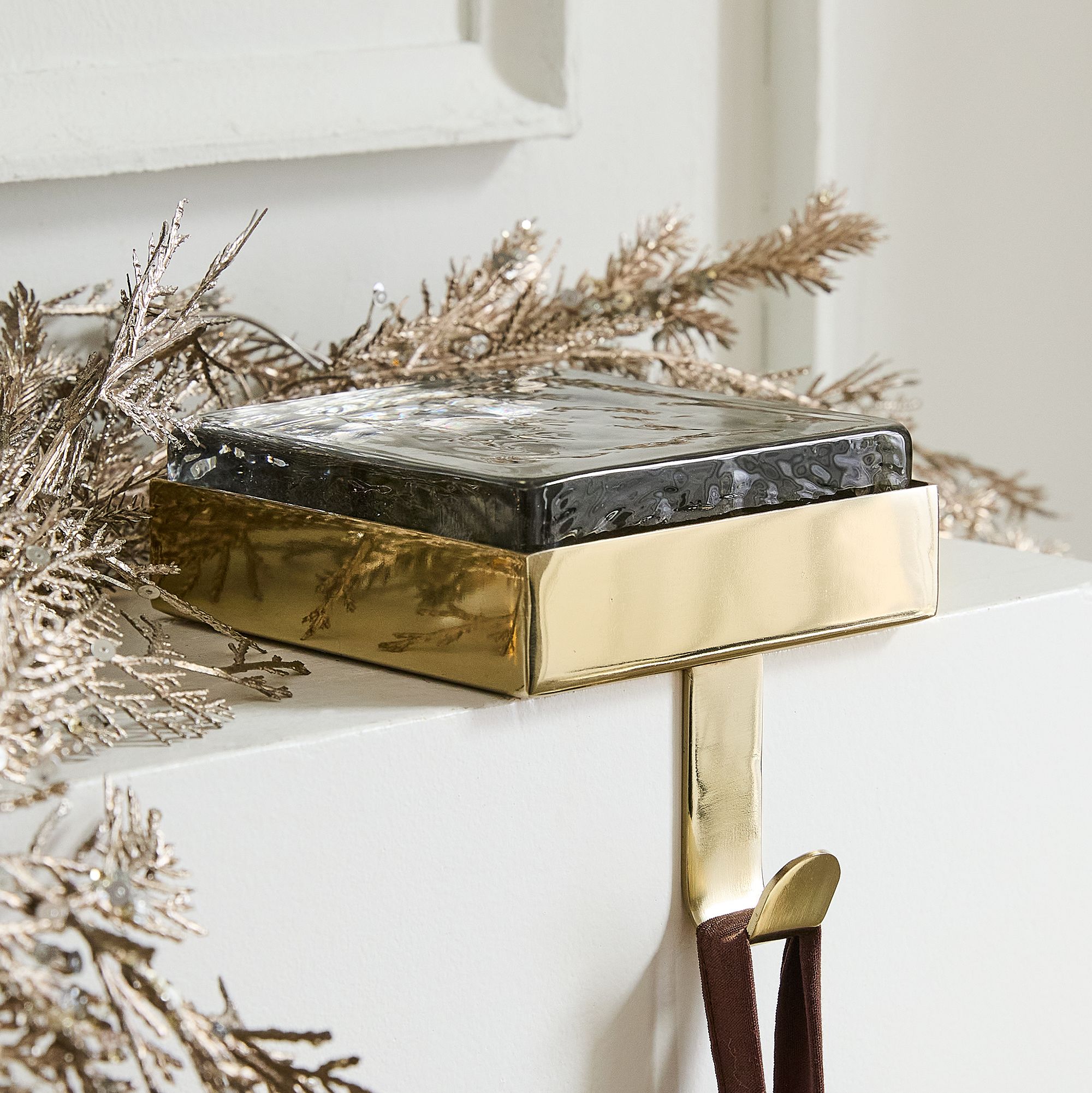 Cast Glass Stocking Holder | West Elm