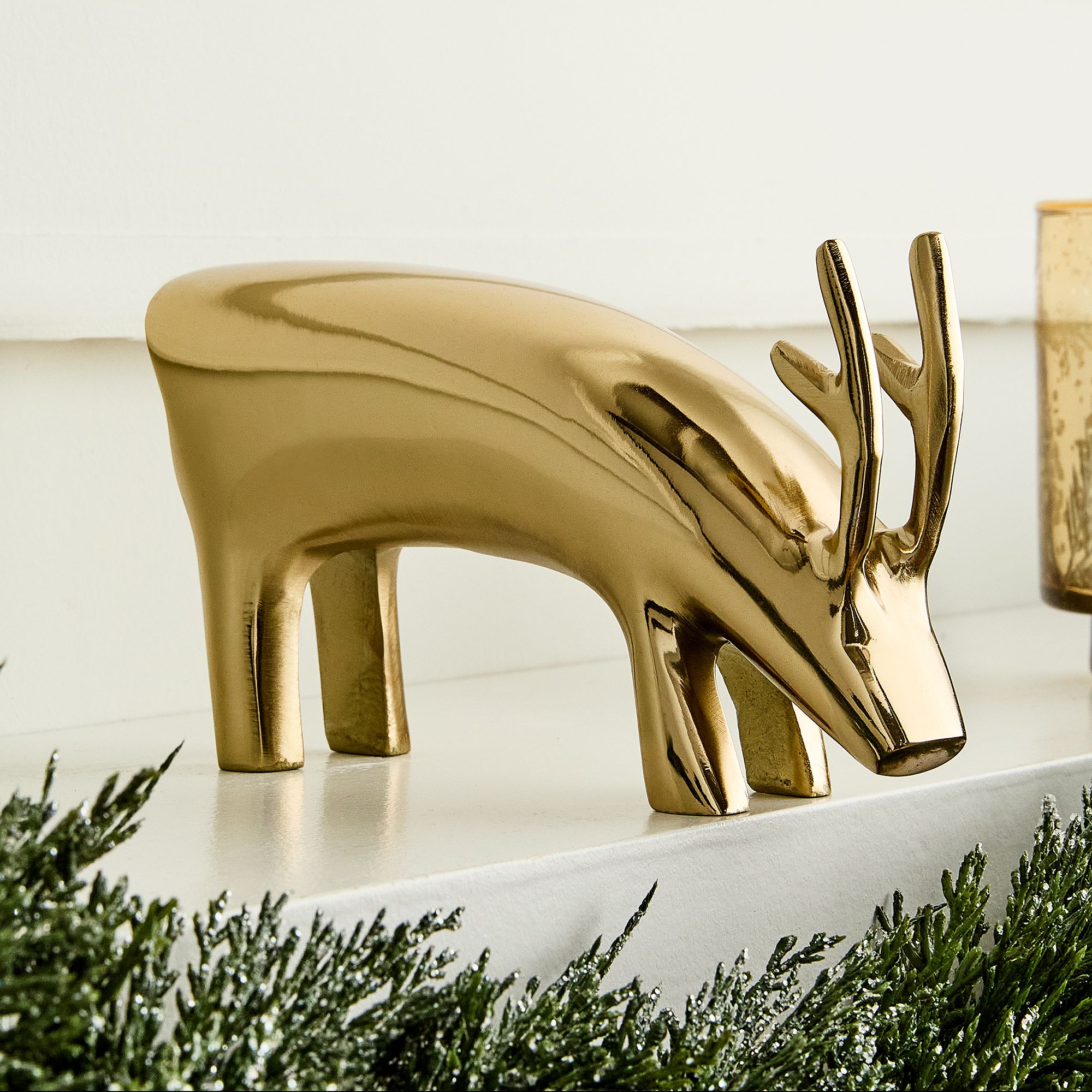 Mid-Century Brass Animal Stocking Holders | West Elm