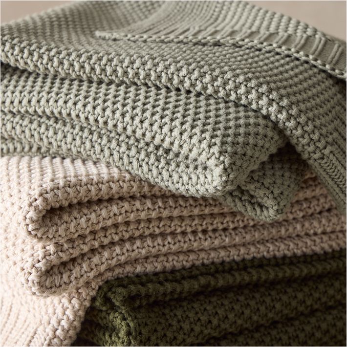 Cotton Knit Throws