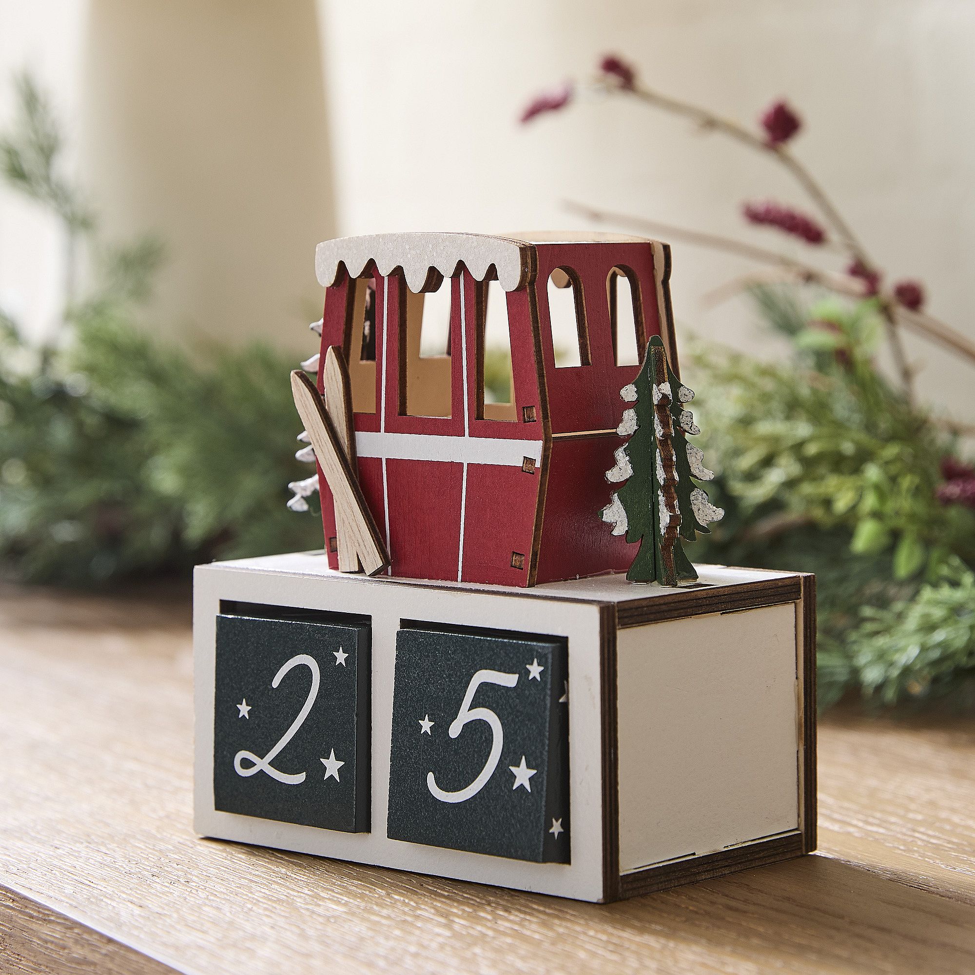 Wooden Blocks & Cabin Advent Calendar | West Elm