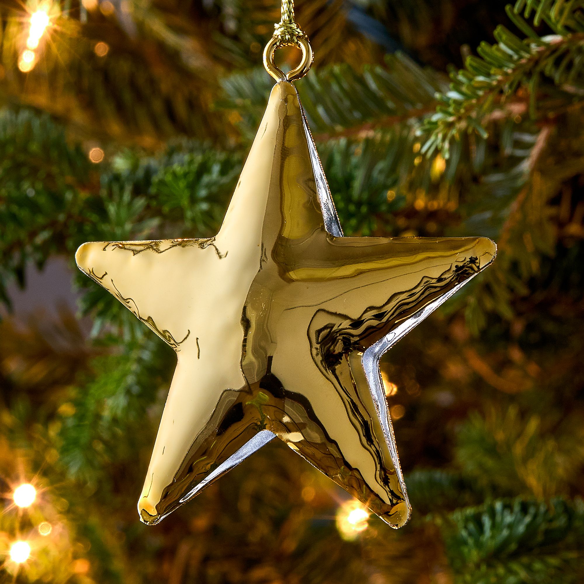 Hammered Metal Star Ornament | West Elm