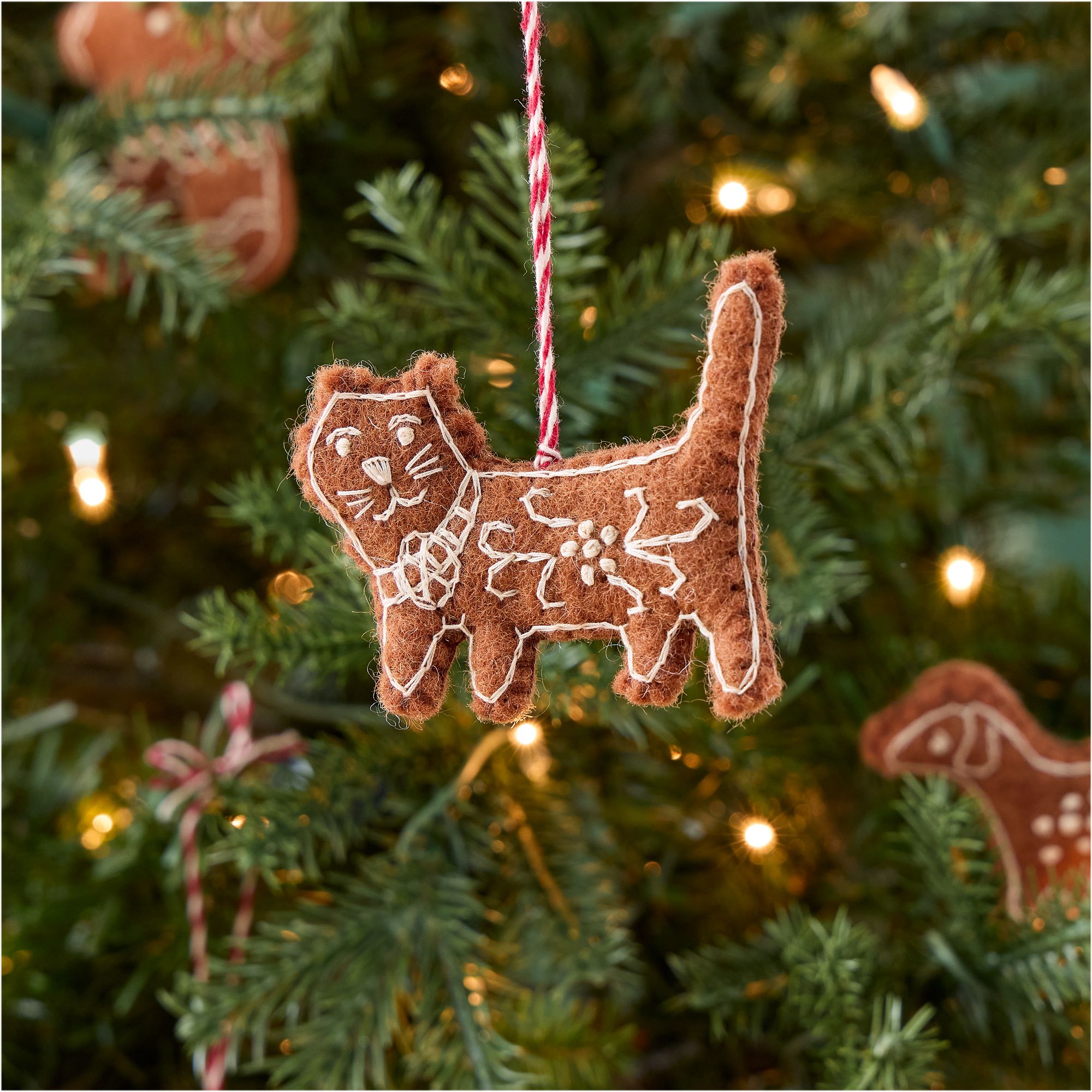 Felt Gingerbread People Ornaments | West Elm