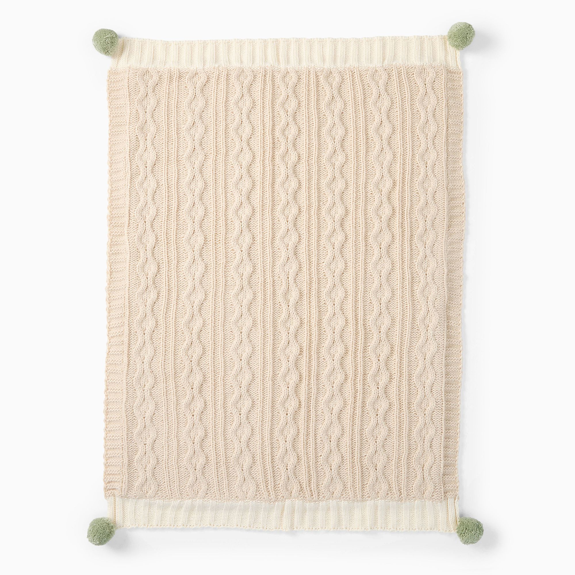 Cozy Cable Knit Baby Blanket | West Elm