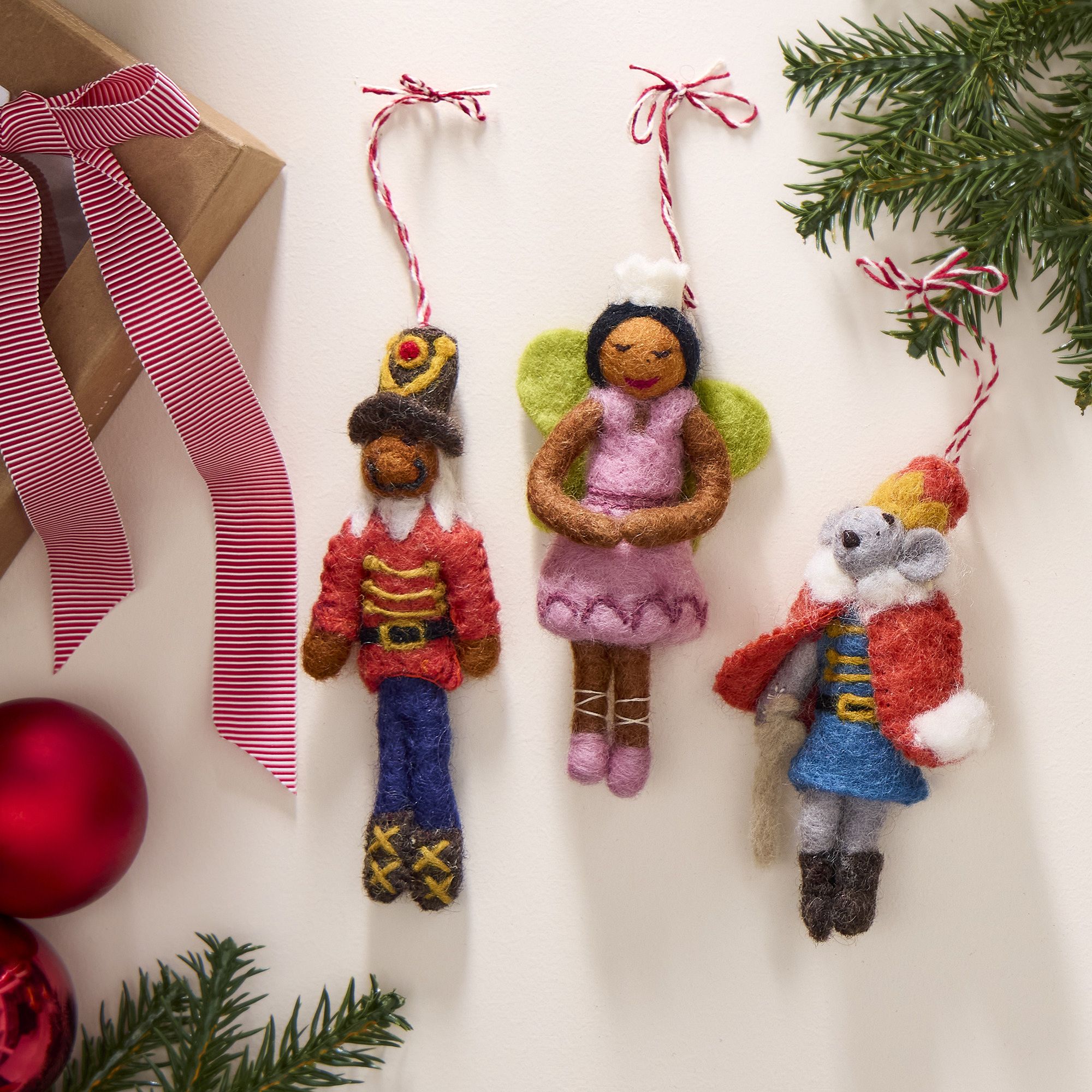 Felt Nutcracker Ornaments (Set of 3) | West Elm