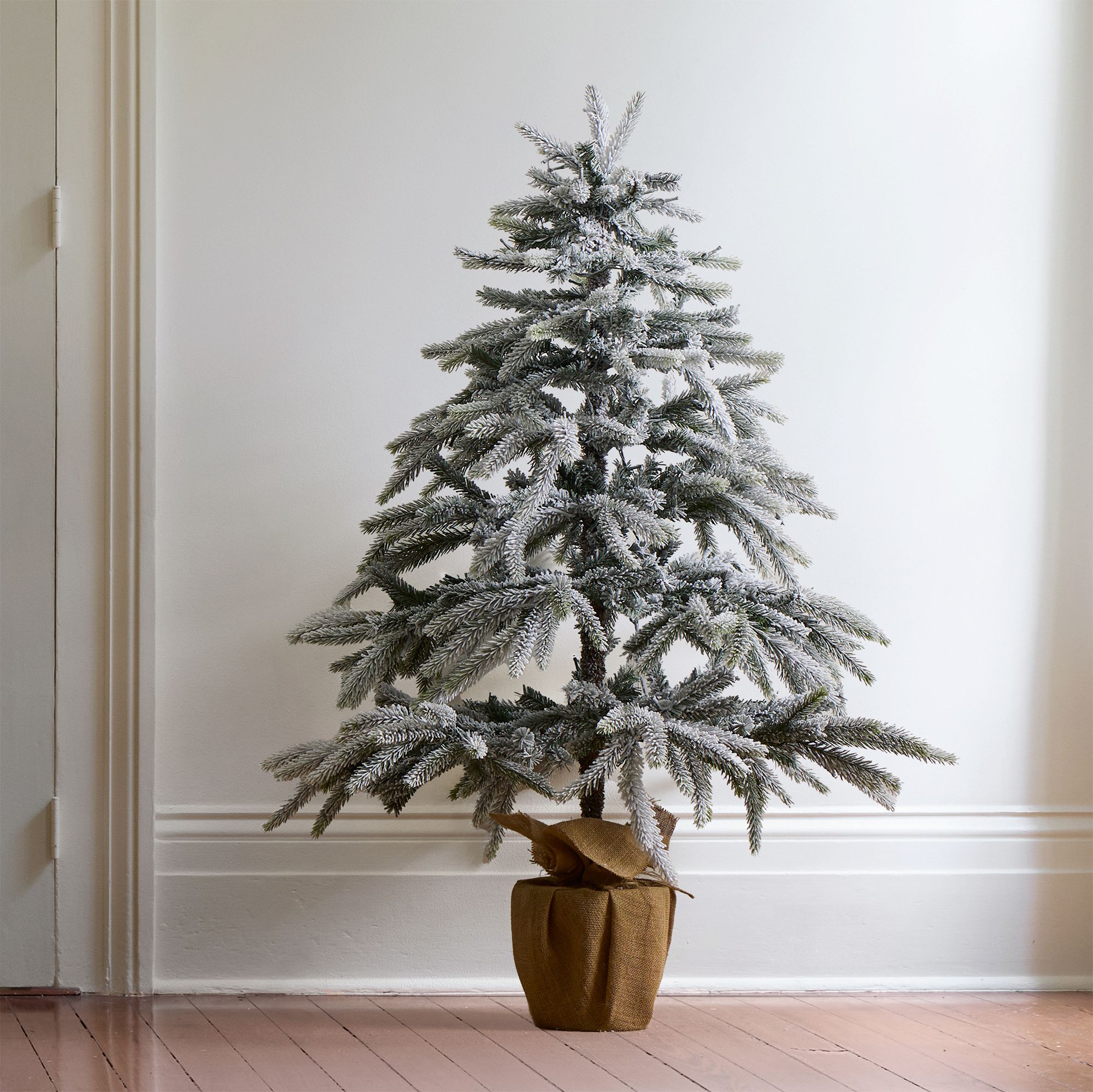 Faux Flocked Pre-Lit Tree | West Elm