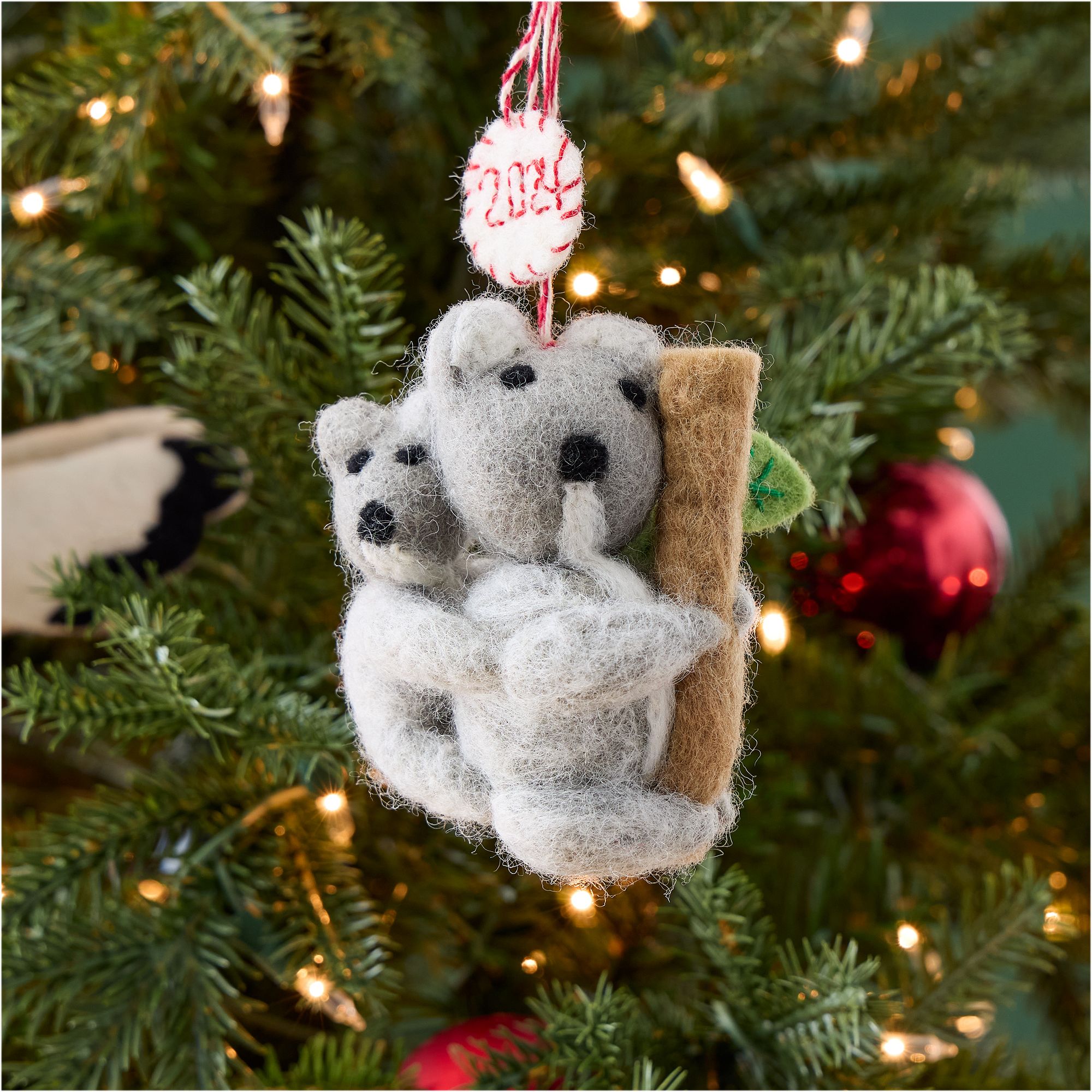 Baby's First Holiday Felt Koala Ornament | West Elm