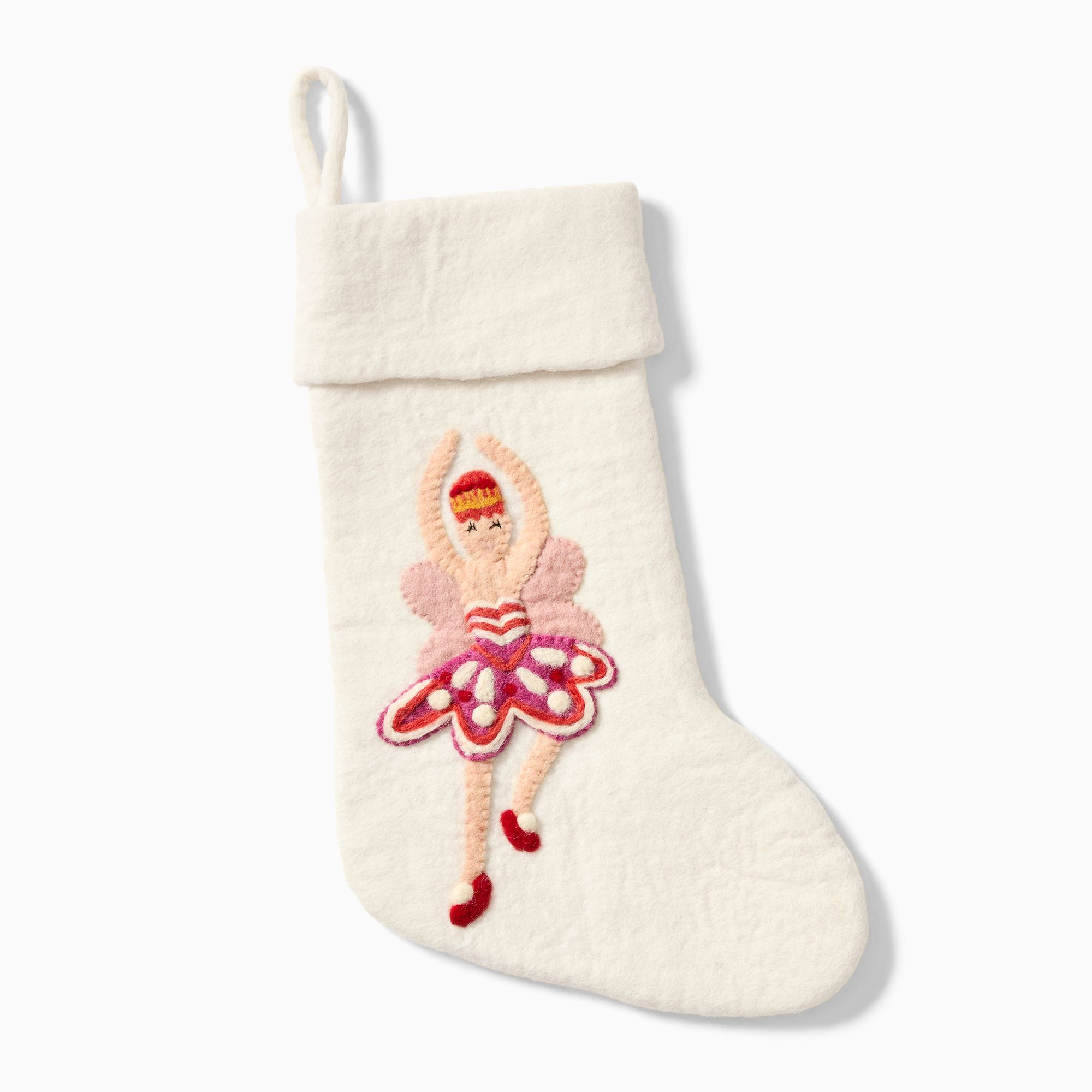 Felt Nutcracker Stocking - Sugar Plum Fairy | West Elm