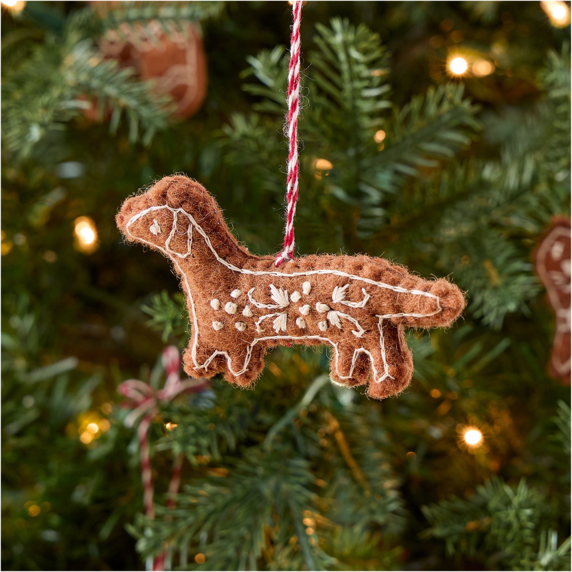 Felt Gingerbread People Ornaments | West Elm