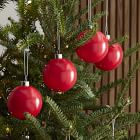 Red Glass Boxed Ornaments - Red (Set of 9)