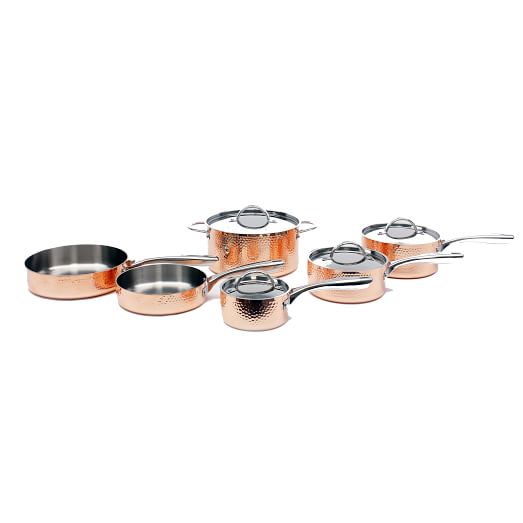 BergHOFF 10Piece Hammered Copper Cookware Set West Elm