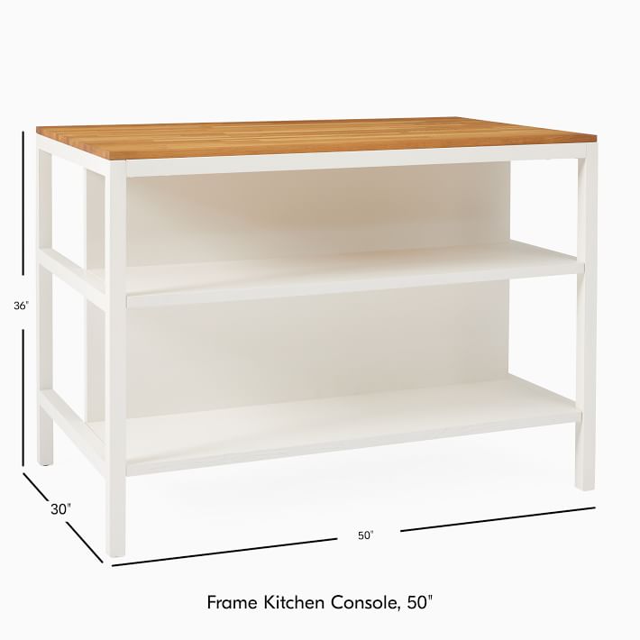 Frame Kitchen Console Butcher Block West Elm